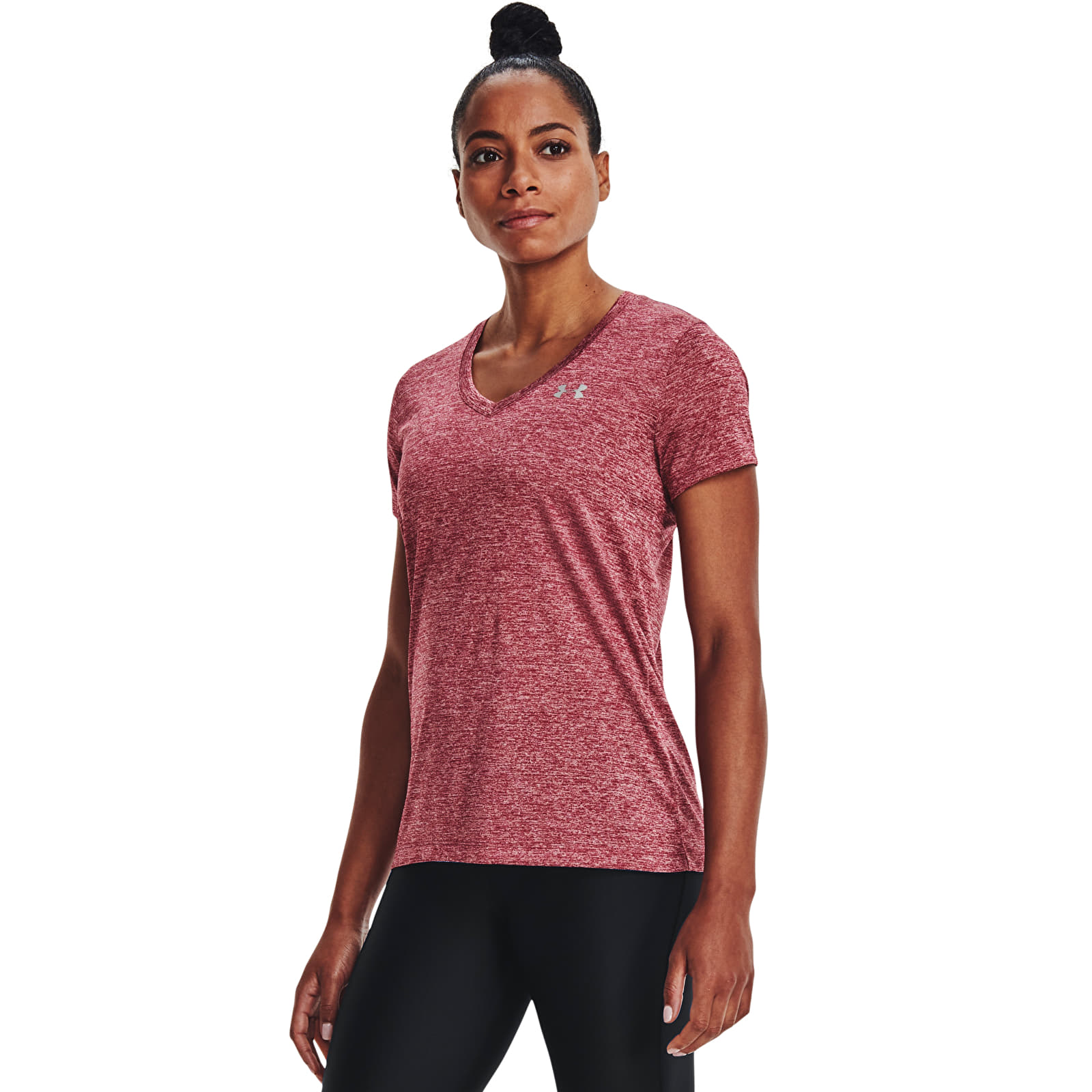 Trička Under Armour Tech Ssv - Twist Black Rose