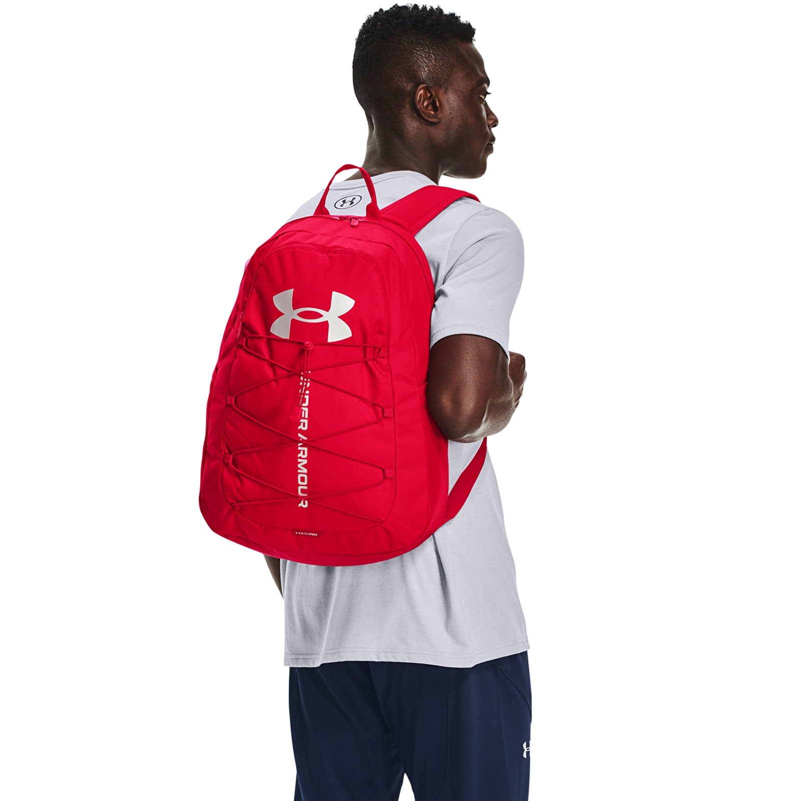 Black and red under armour backpack shop