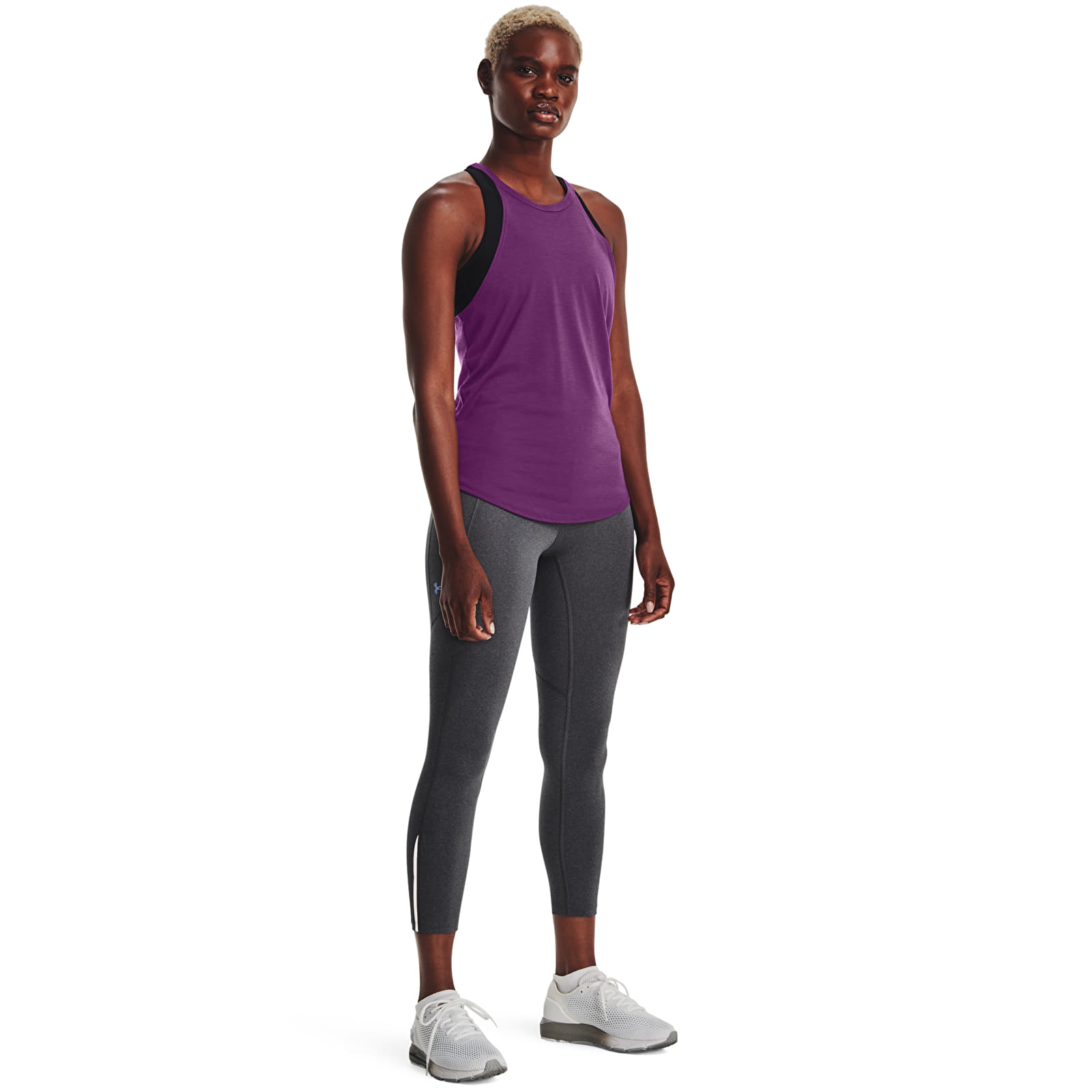 Säärised Under Armour Fly Fast 3.0 Ankle Tight Black Full Heather