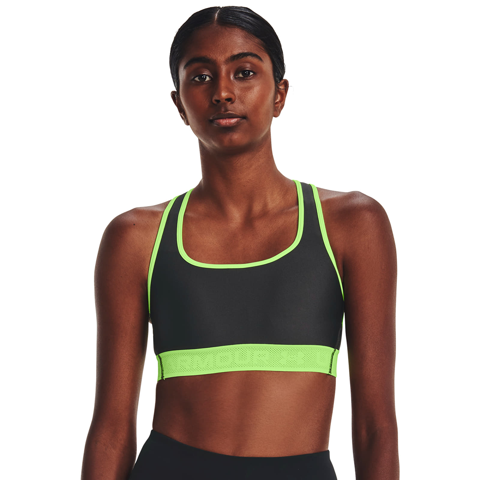 Podprsenky Under Armour Crossback Mid Solid Ne Jet Gray