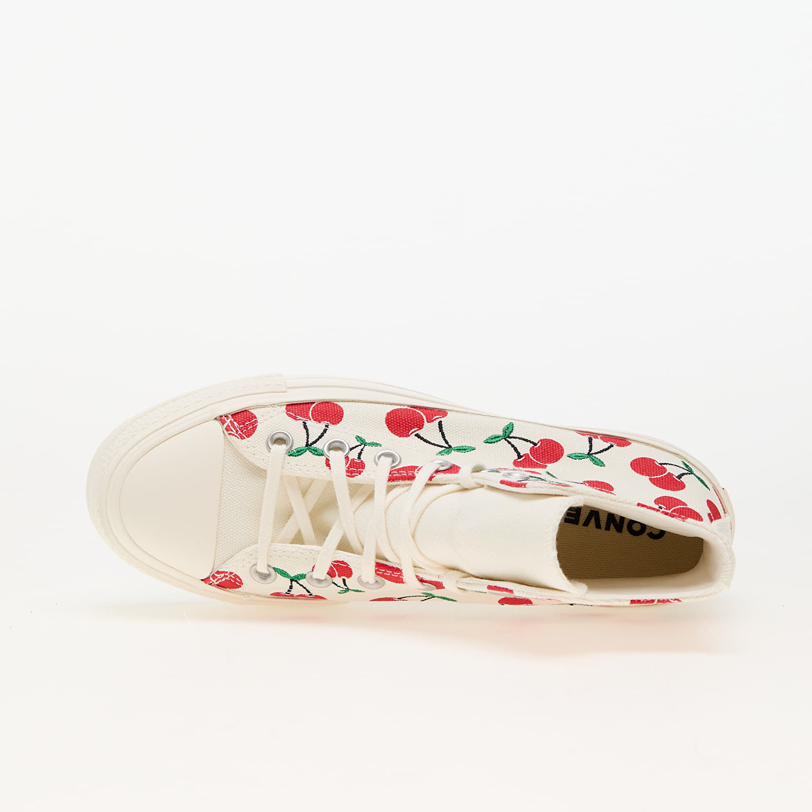 Sneakers och skor för kvinnor Converse Chuck Taylor All Star Lift Platform Cherries Egret/ Red/ Green