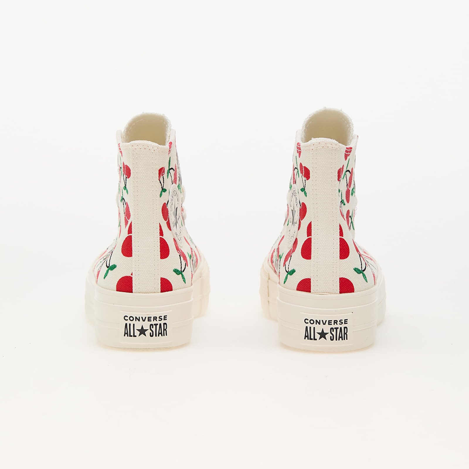 Sneakers och skor för kvinnor Converse Chuck Taylor All Star Lift Platform Cherries Egret/ Red/ Green