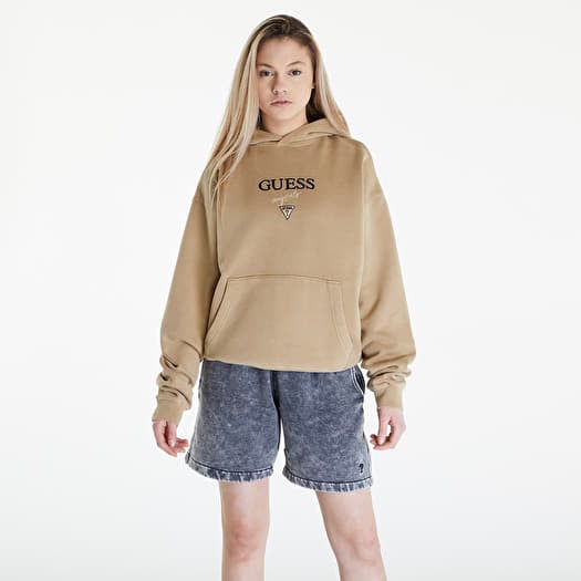 Mikina GUESS Go Baker Logo UNISEX Hoodie Tavertine Sand Multi