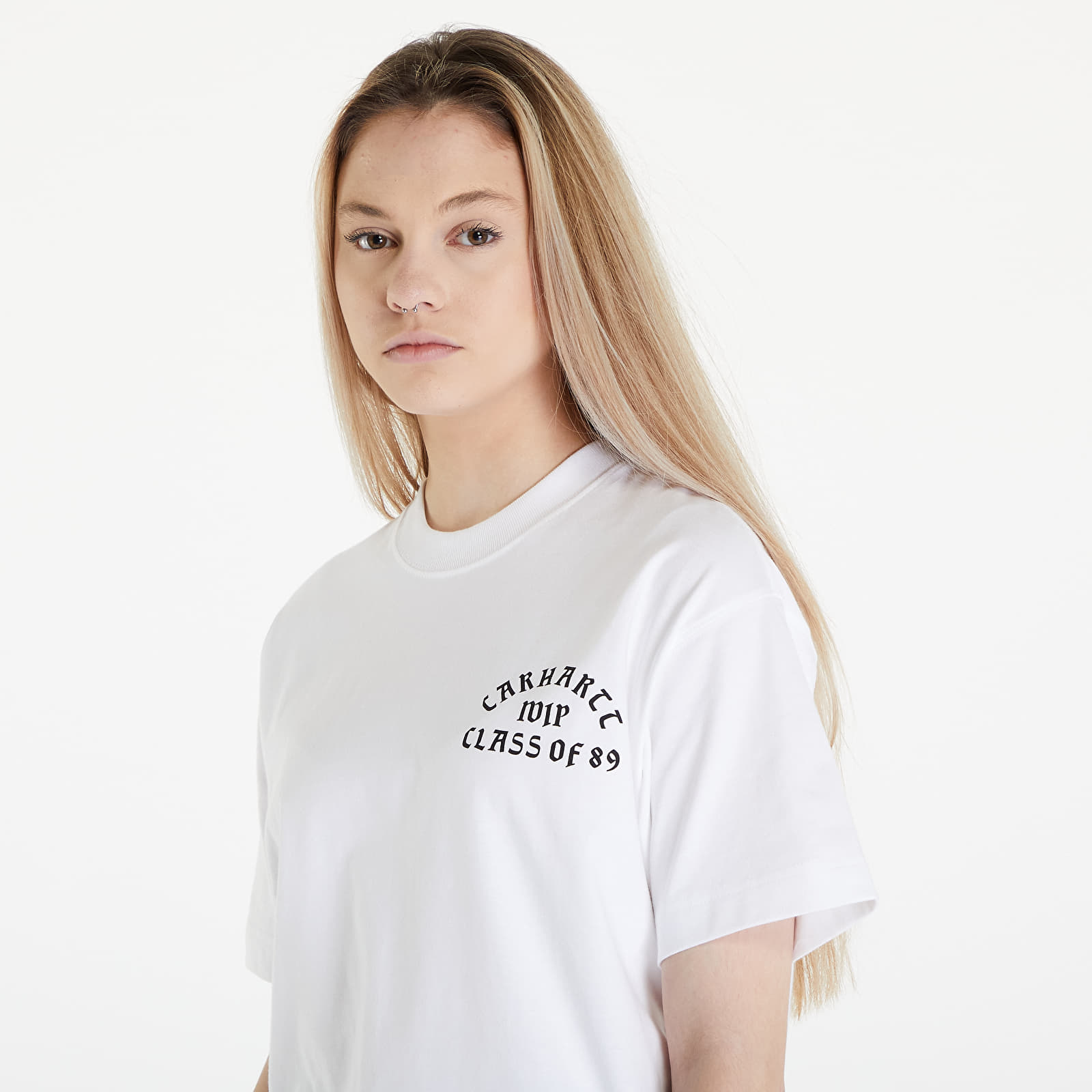 T-shirts Carhartt WIP Class of 89 Short Sleeve Tee UNISEX White/ Black