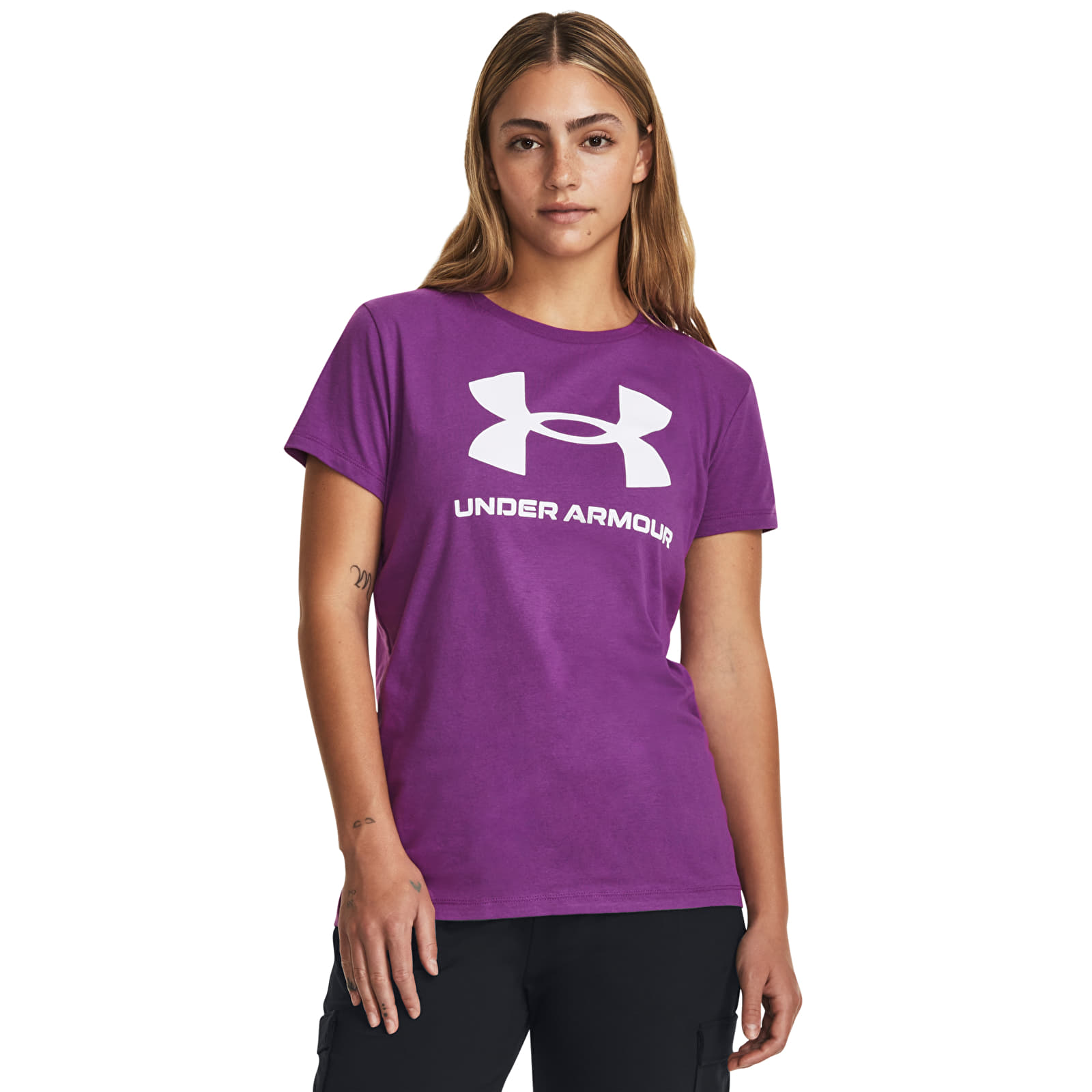 T-shirts Under Armour W Sportstyle Logo Ss Cassis