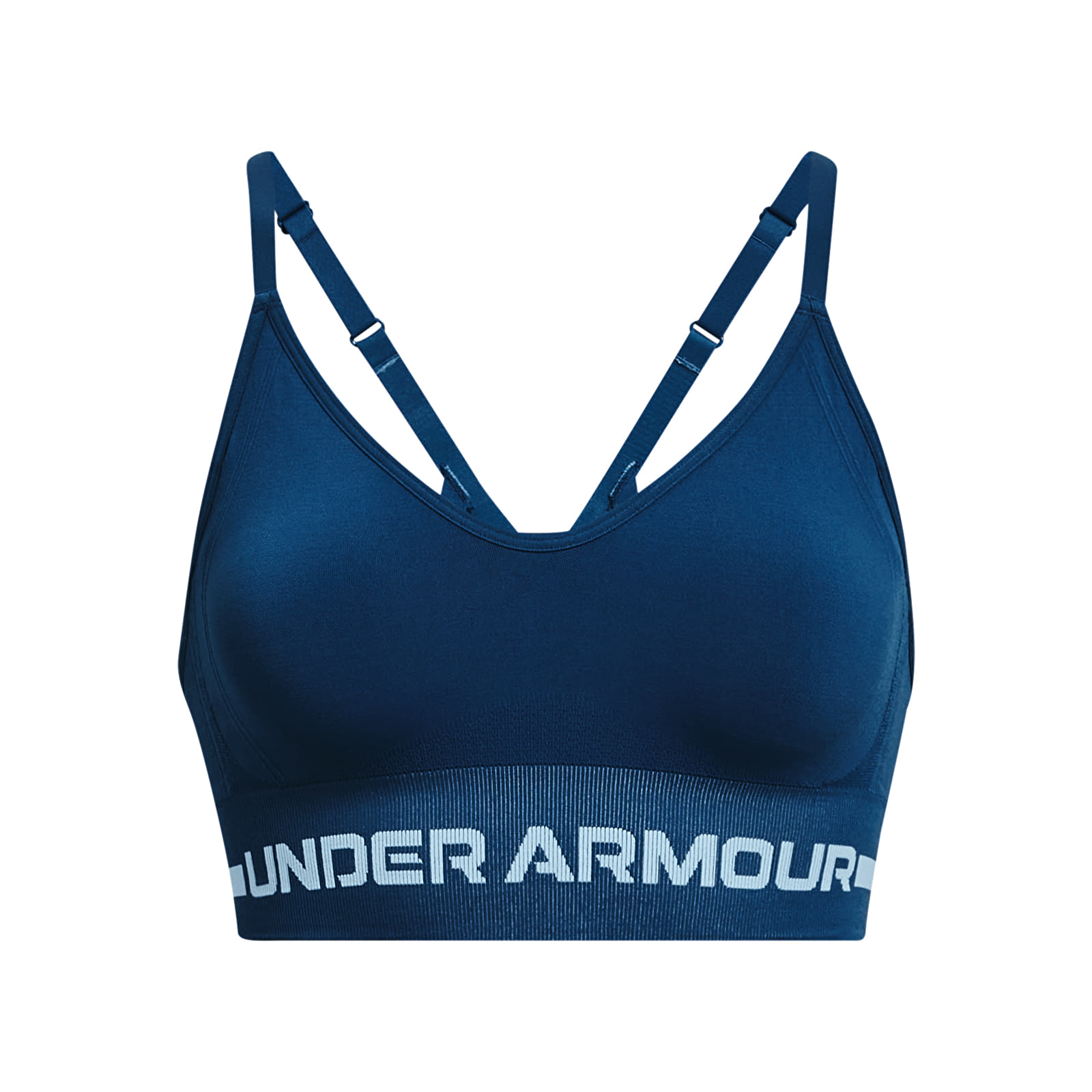 Sujetadores Under Armour Seamless Low Long Bra Varsity Blue