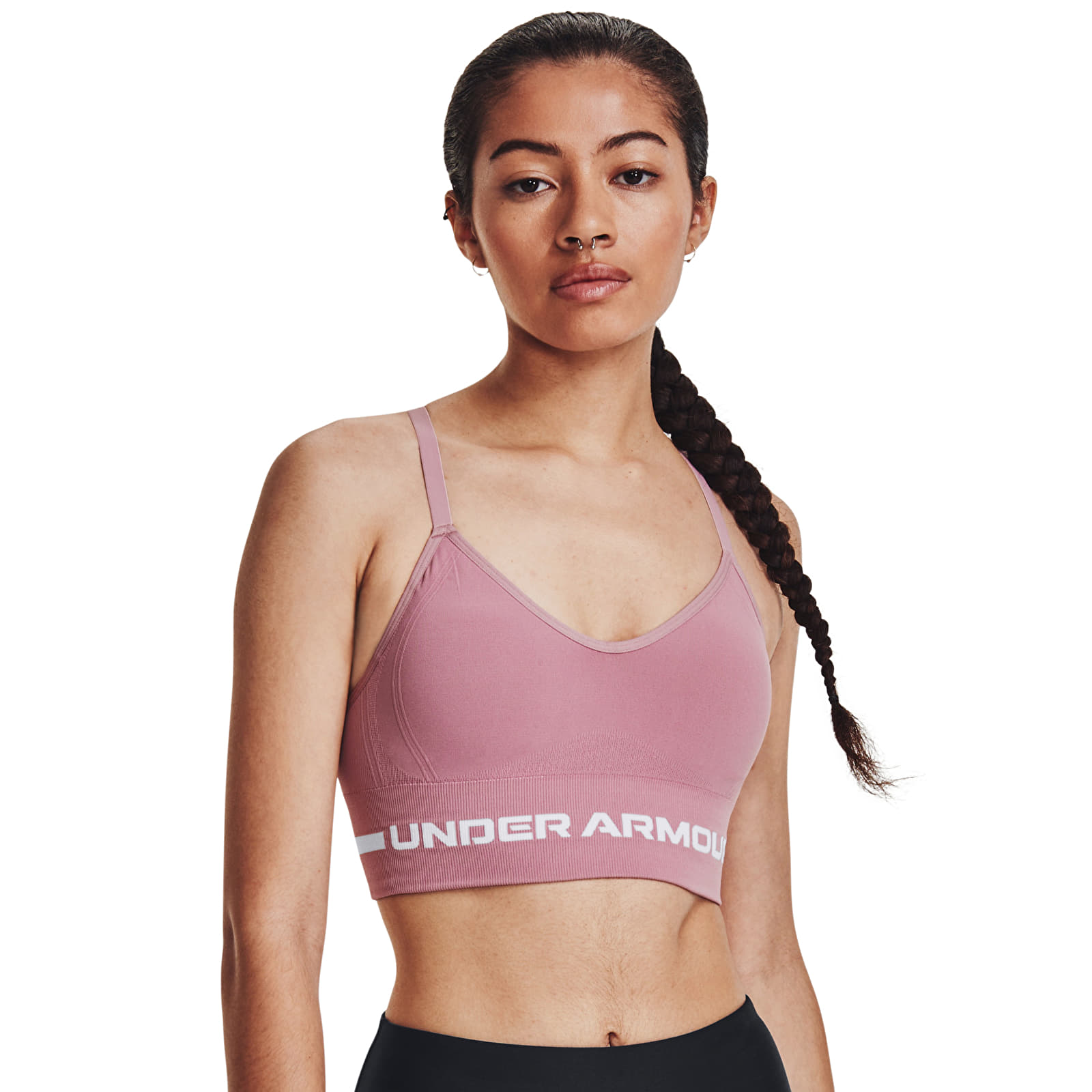 BHs Under Armour Seamless Low Long Bra Pink Elixir