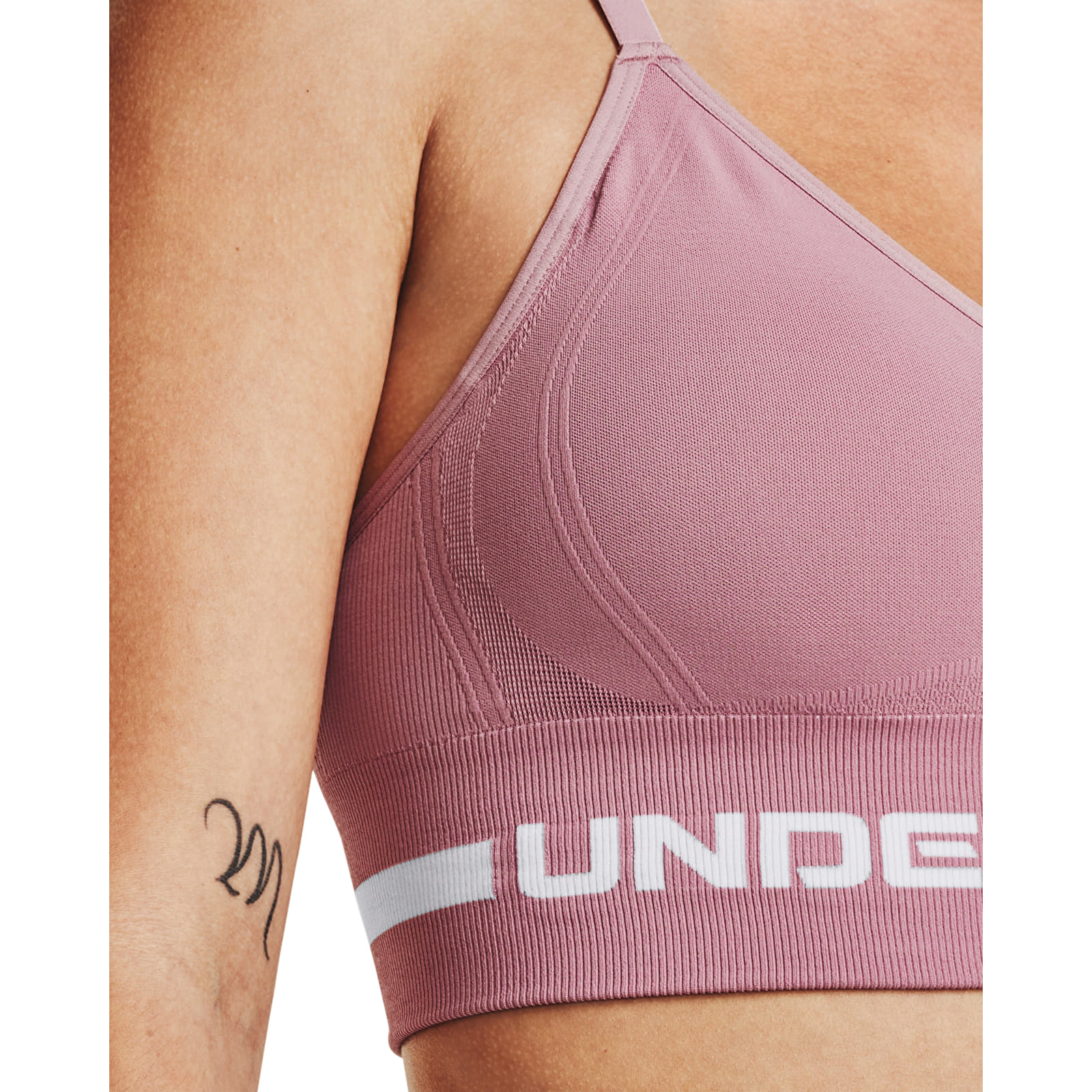 BHs Under Armour Seamless Low Long Bra Pink Elixir
