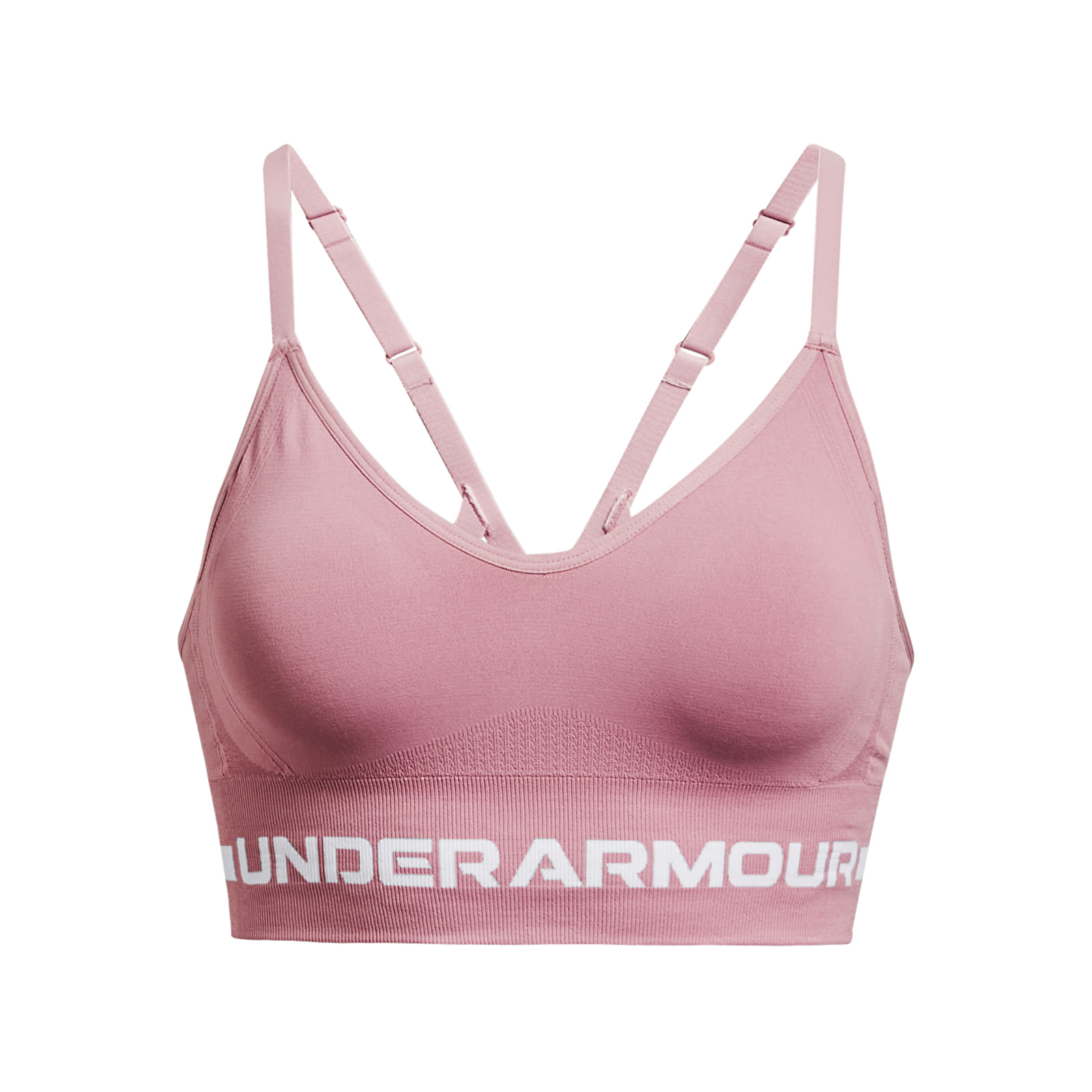 BHs Under Armour Seamless Low Long Bra Pink Elixir