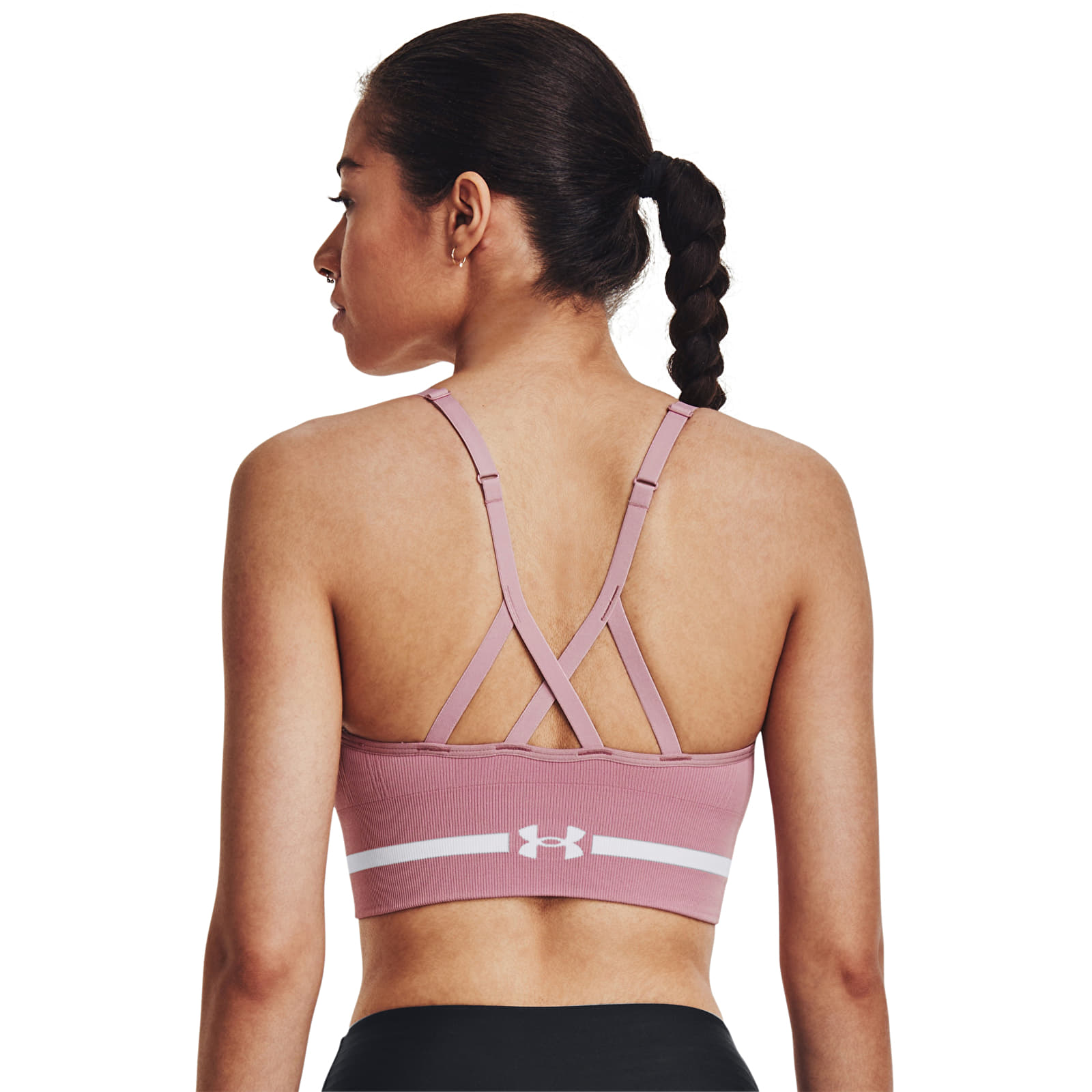 BHs Under Armour Seamless Low Long Bra Pink Elixir