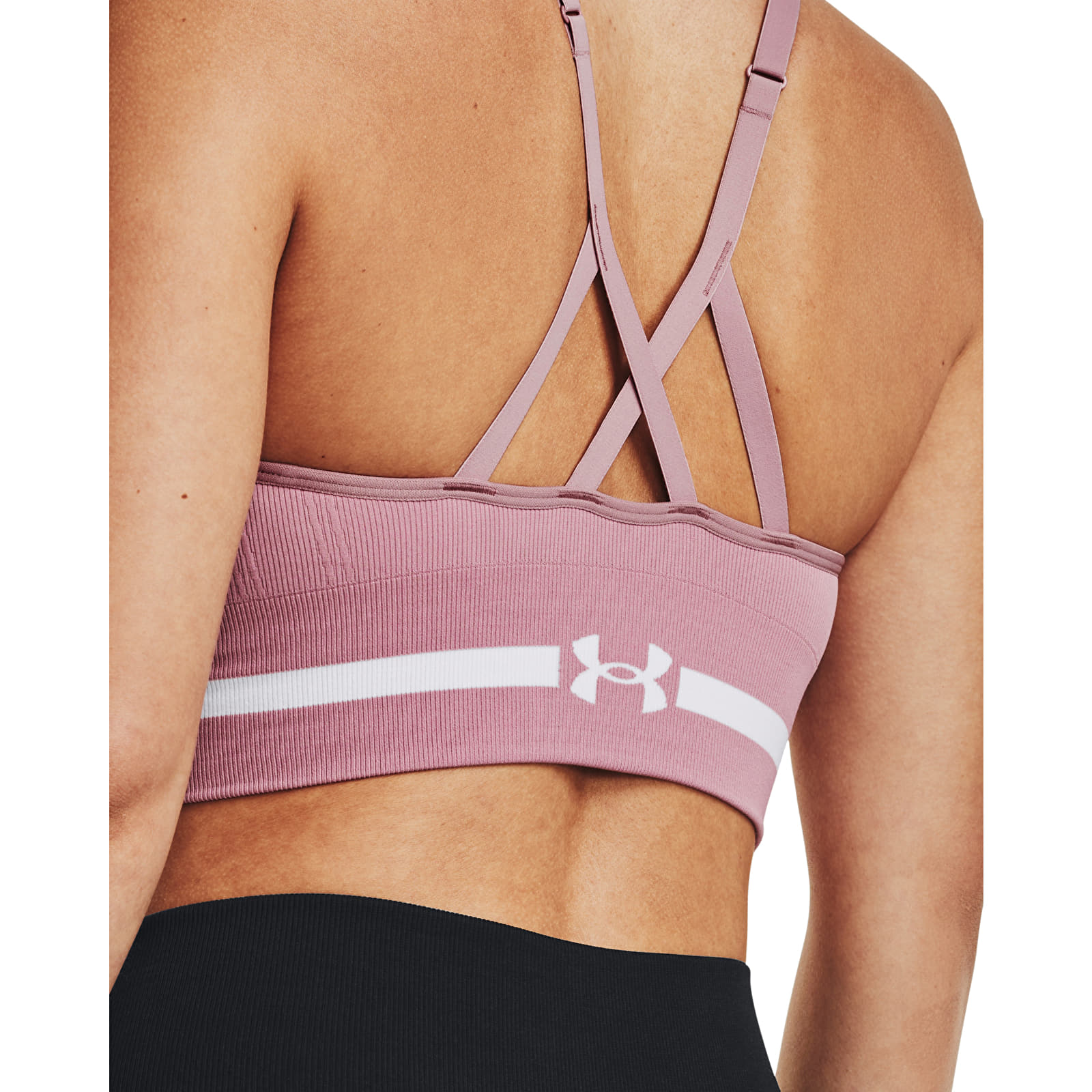 BHs Under Armour Seamless Low Long Bra Pink Elixir