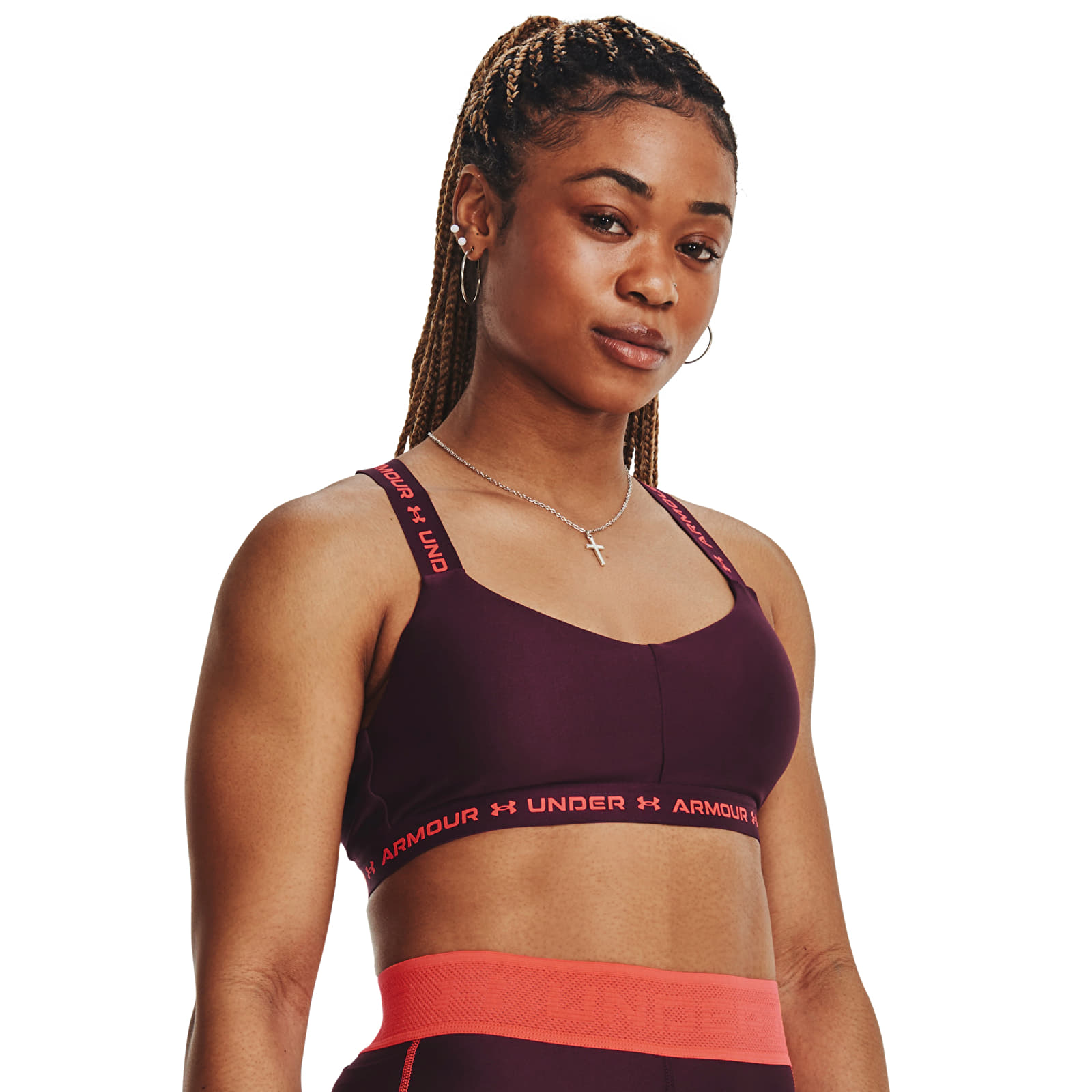 Reggiseni Under Armour Crossback Low Dark Maroon