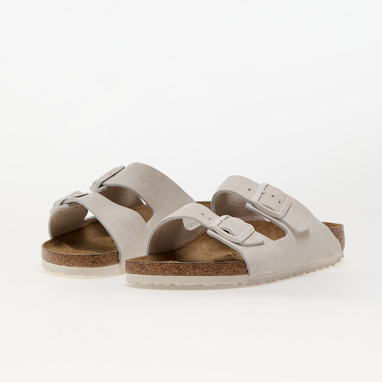 Women's sneakers and shoes Birkenstock Arizona Suede Leather Antique White