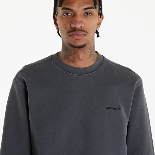 Sweatshirts Carhartt WIP Duster Script Sweatshirt UNISEX Black Garment Dyed Queens