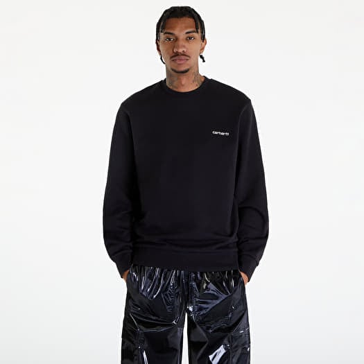 Mikina Carhartt WIP Script Embroidery Sweatshirt UNISEX Black/ White