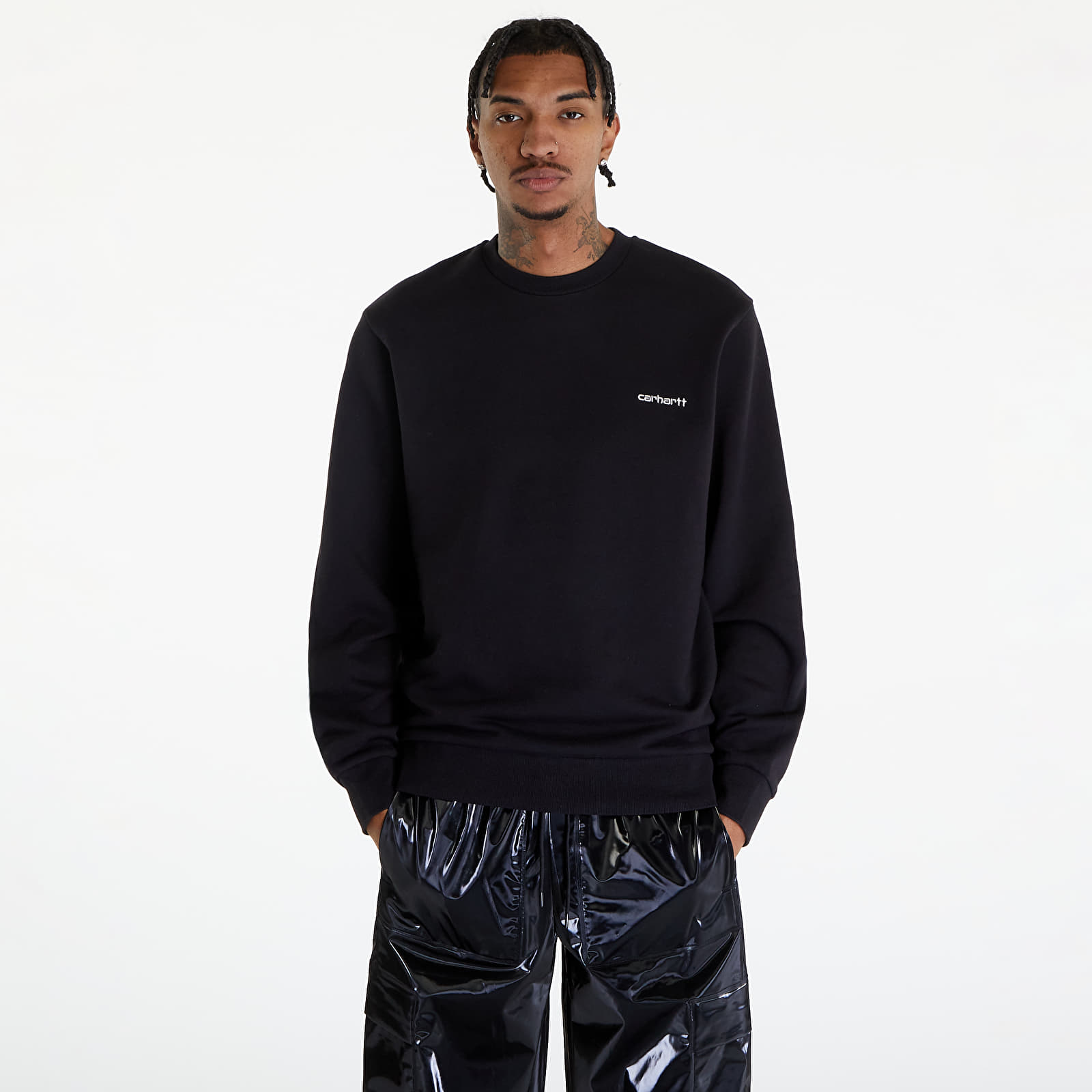 Sweaters Carhartt WIP Script Embroidery Sweatshirt UNISEX Black/ White