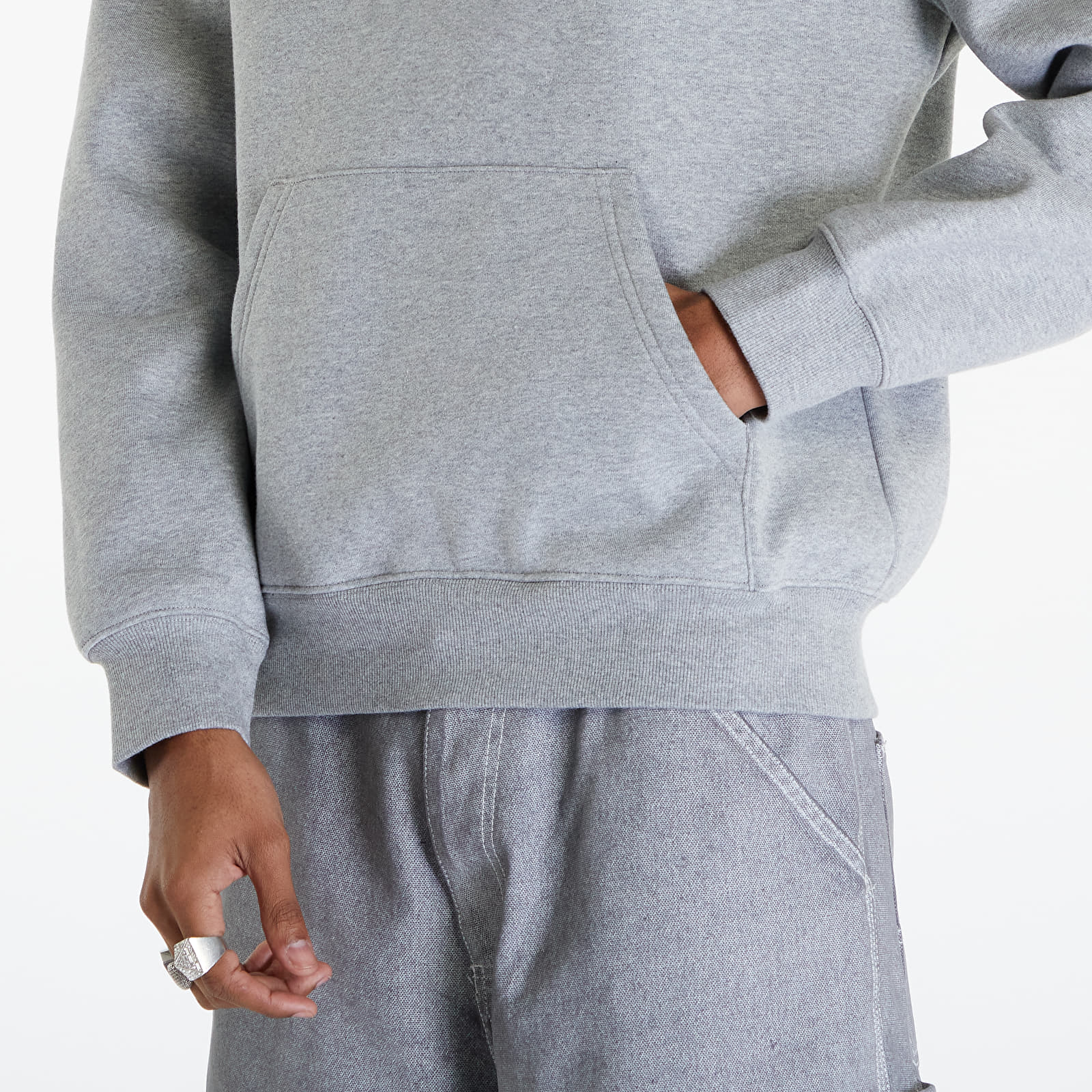 Mikiny Carhartt WIP Rocky Script Hoodie UNISEX Grey Heather