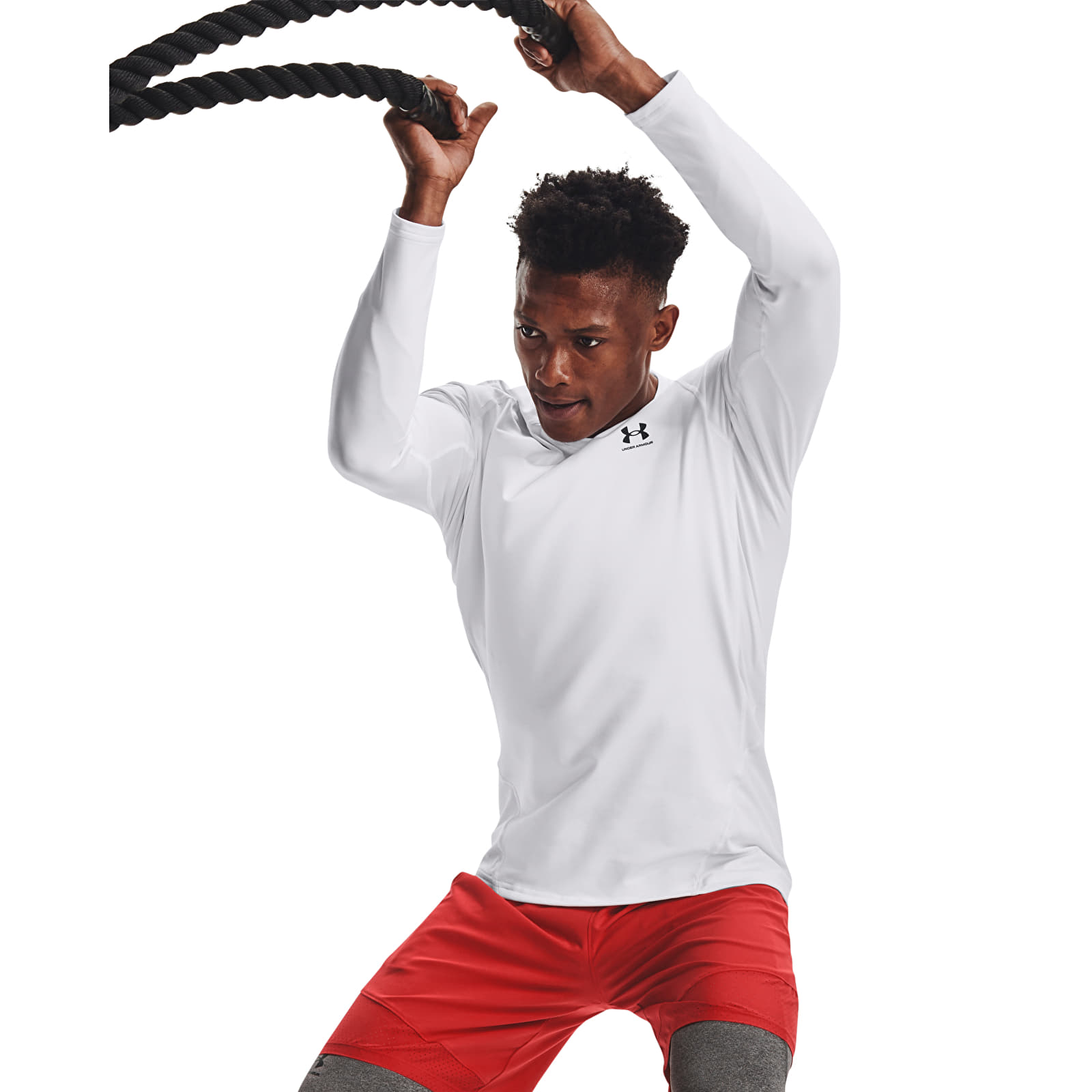 T-särgid Under Armour Cg Armour Fitted Crew White