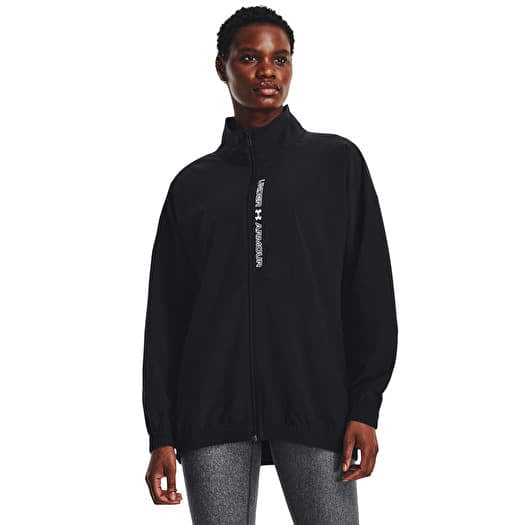 Jachetă Under Armour Woven Fz Oversized Jacket Black