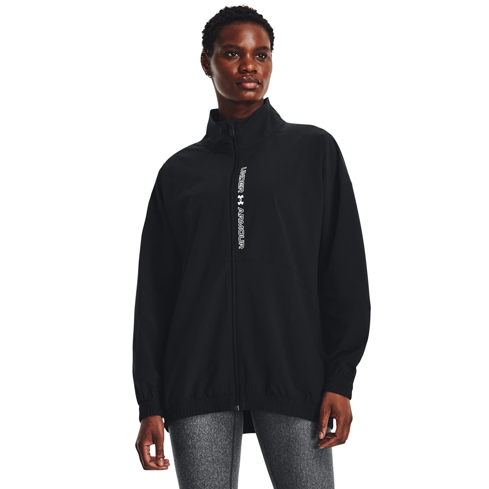 Jackets Under Armour Woven Fz Oversized Jacket Black