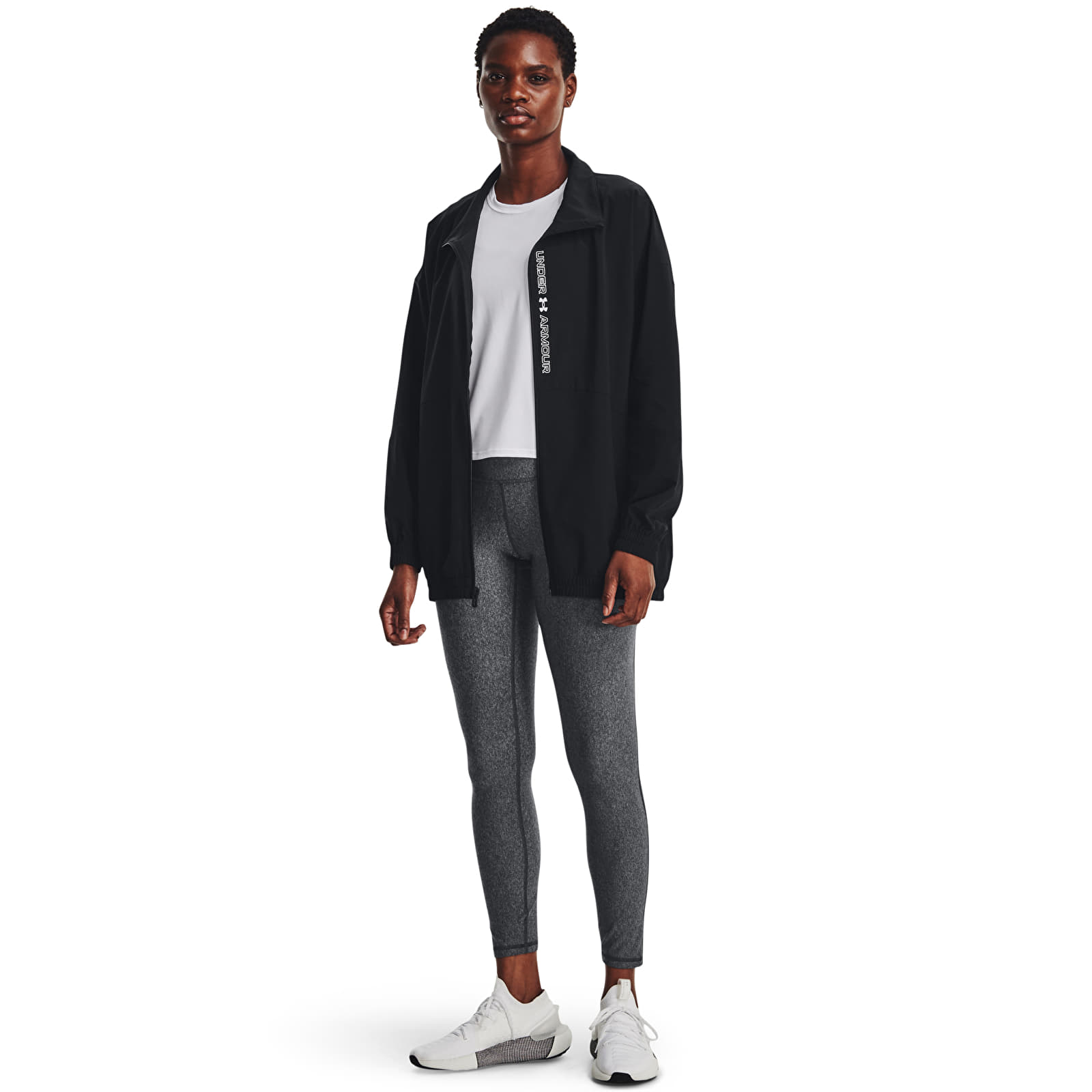 Jackets Under Armour Woven Fz Oversized Jacket Black