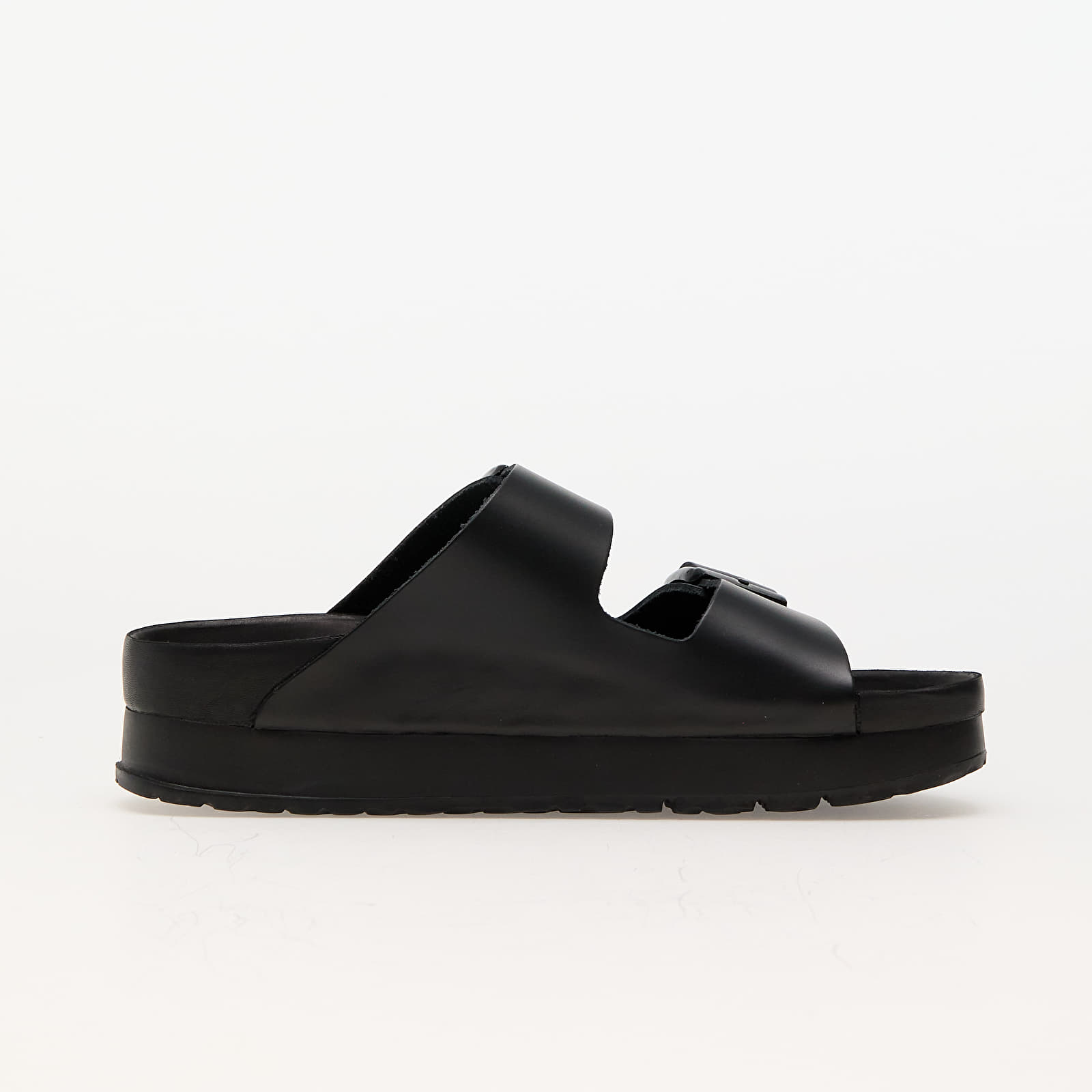 Dámské tenisky a boty Birkenstock Arizona PAP Flex Platform Natural Leather Black