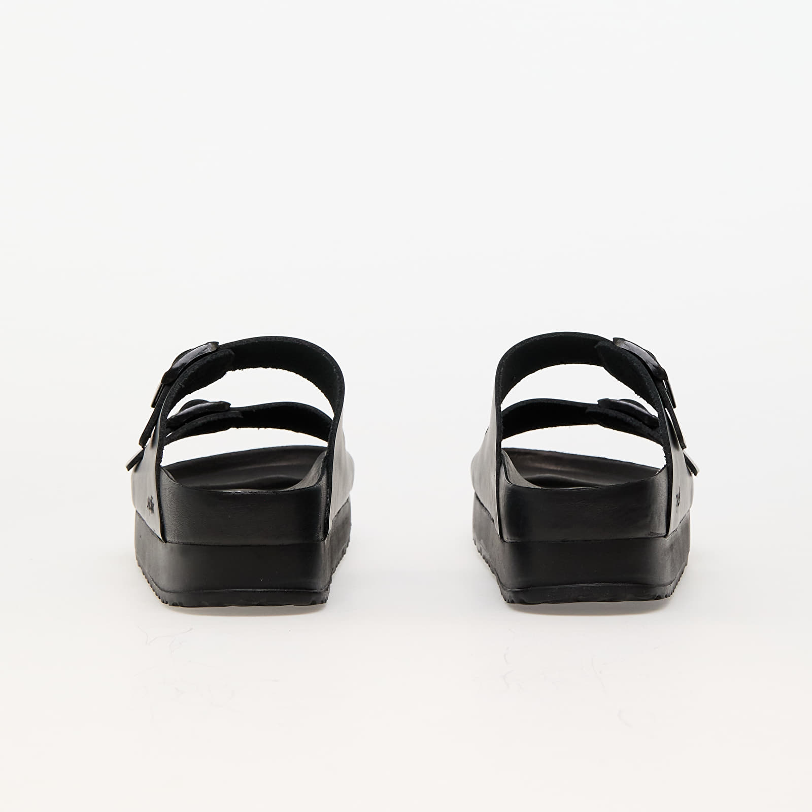 Dámské tenisky a boty Birkenstock Arizona PAP Flex Platform Natural Leather Black