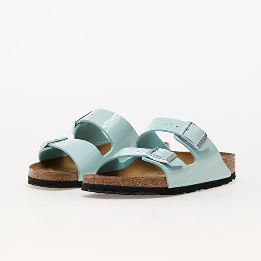 Sneakers und Schuhe fur Frauen Birkenstock Arizona Birko Flor Patent Patent Surf Green Queens