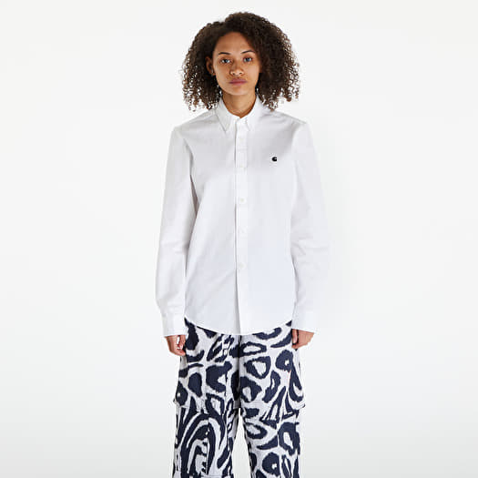 Cămașă Carhartt WIP Long Sleeve Madison Shirt UNISEX White/ Black