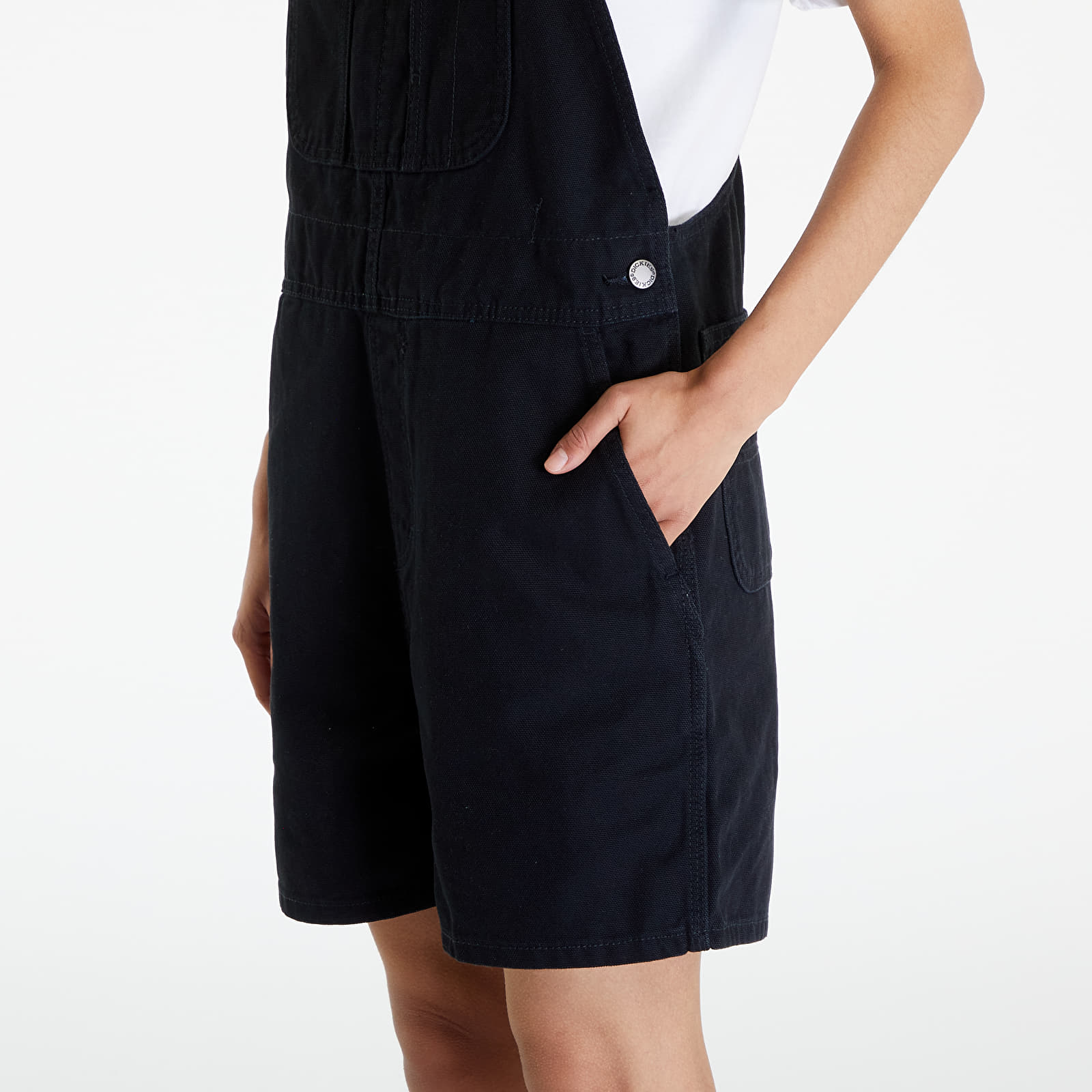 Szorty Dickies Duck Canvas Short Bib Stone Washed Black