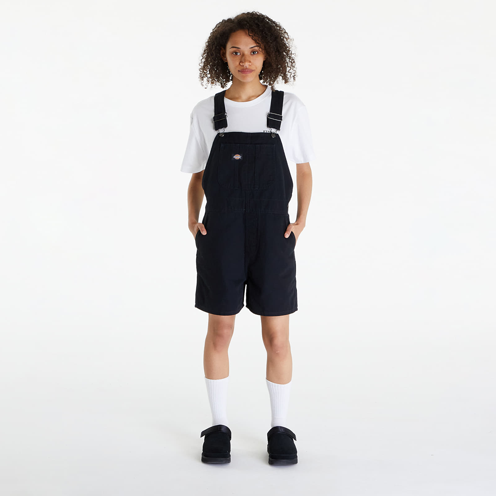Szorty Dickies Duck Canvas Short Bib Stone Washed Black