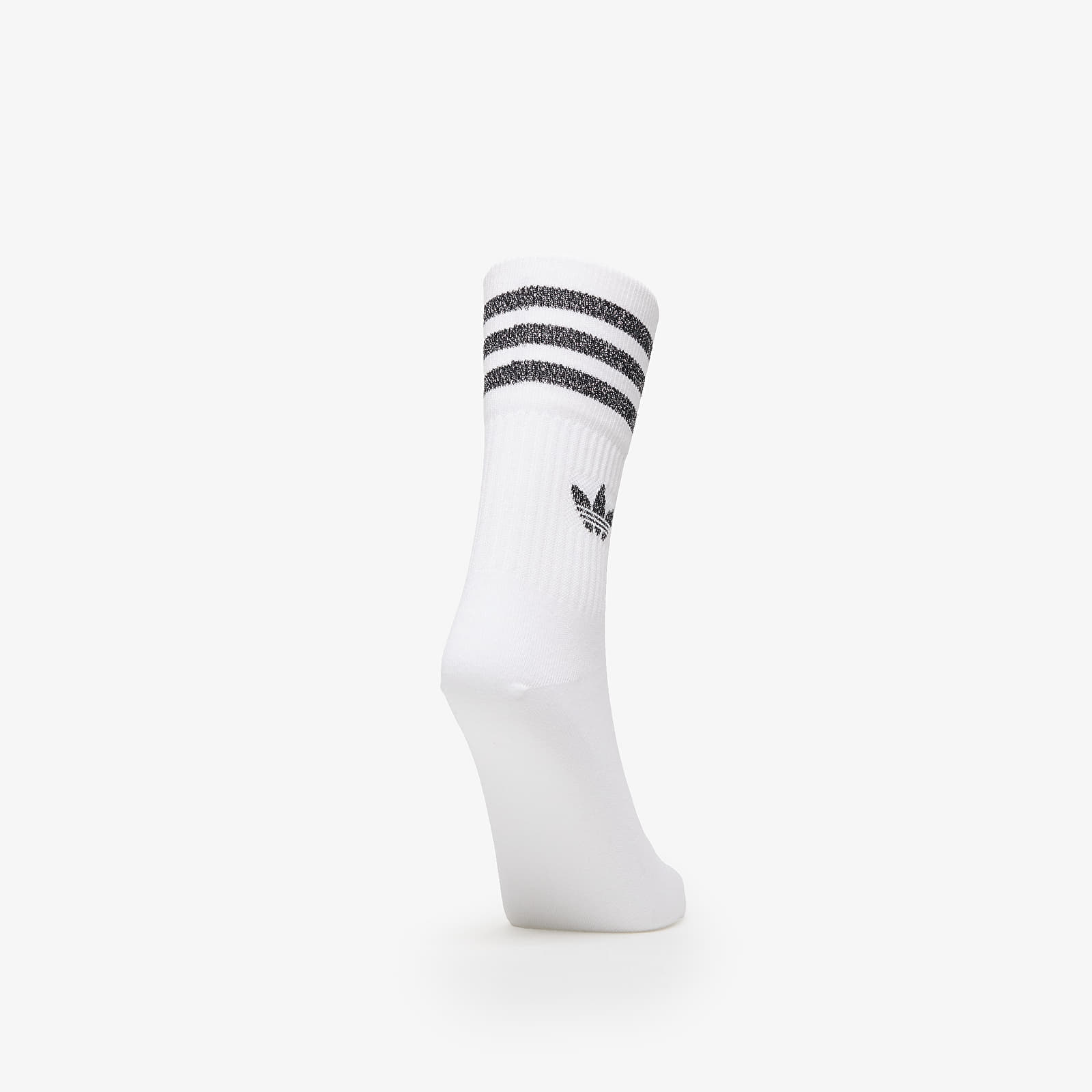Sokid adidas Mid-Cut Glitter Crew Socks 2-Pack White/ Grey Two/ Black