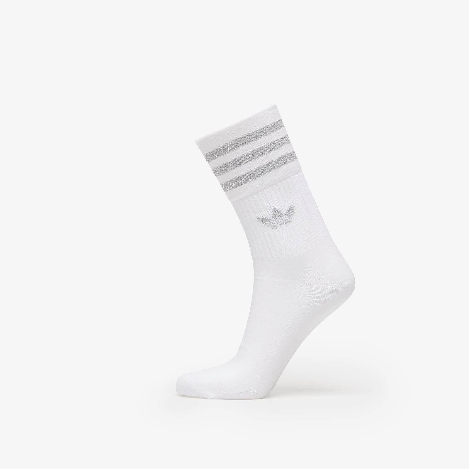 adidas Mid-Cut Glitter Crew Socks 2-Pack White/ Grey Two/ Black M