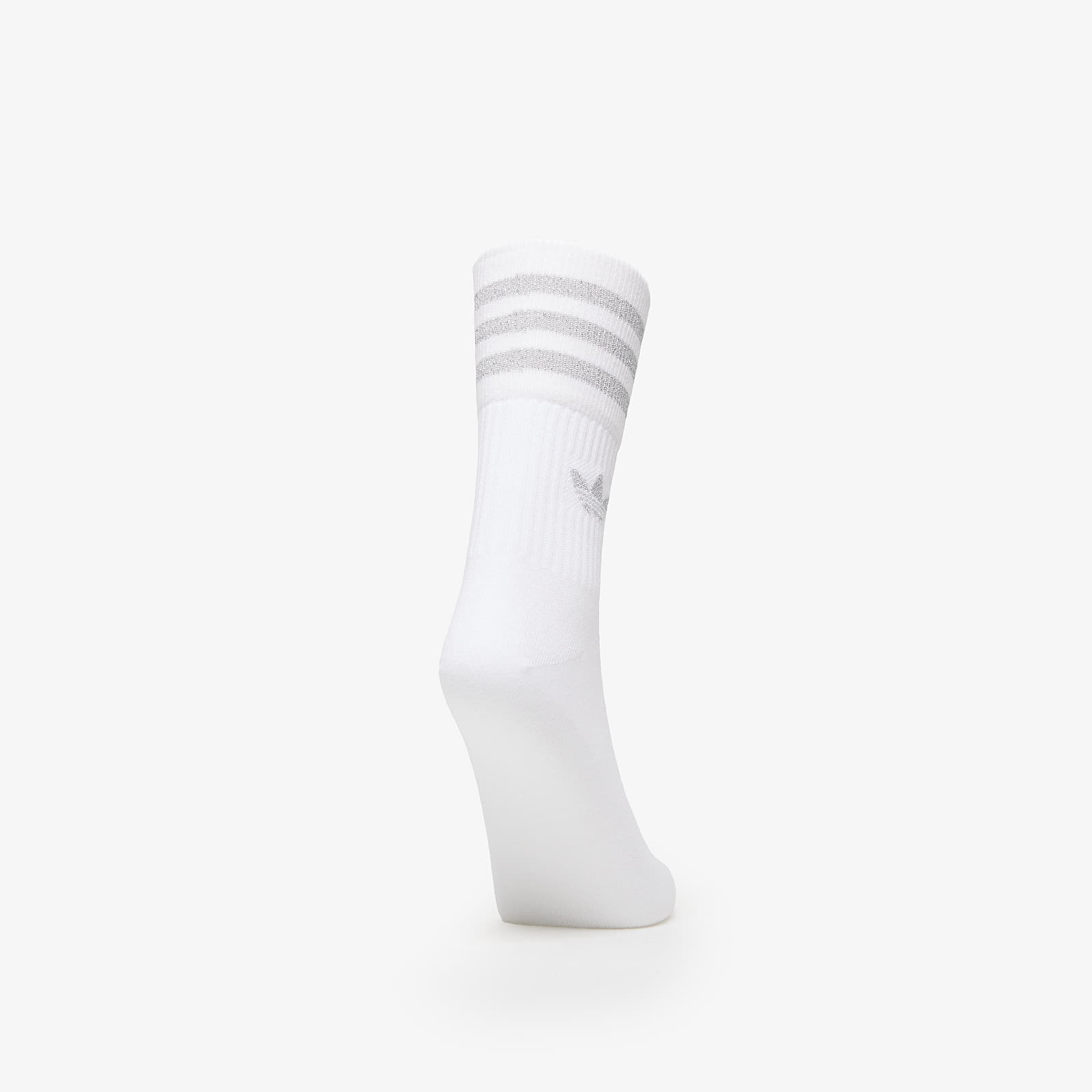 Sokid adidas Mid-Cut Glitter Crew Socks 2-Pack White/ Grey Two/ Black
