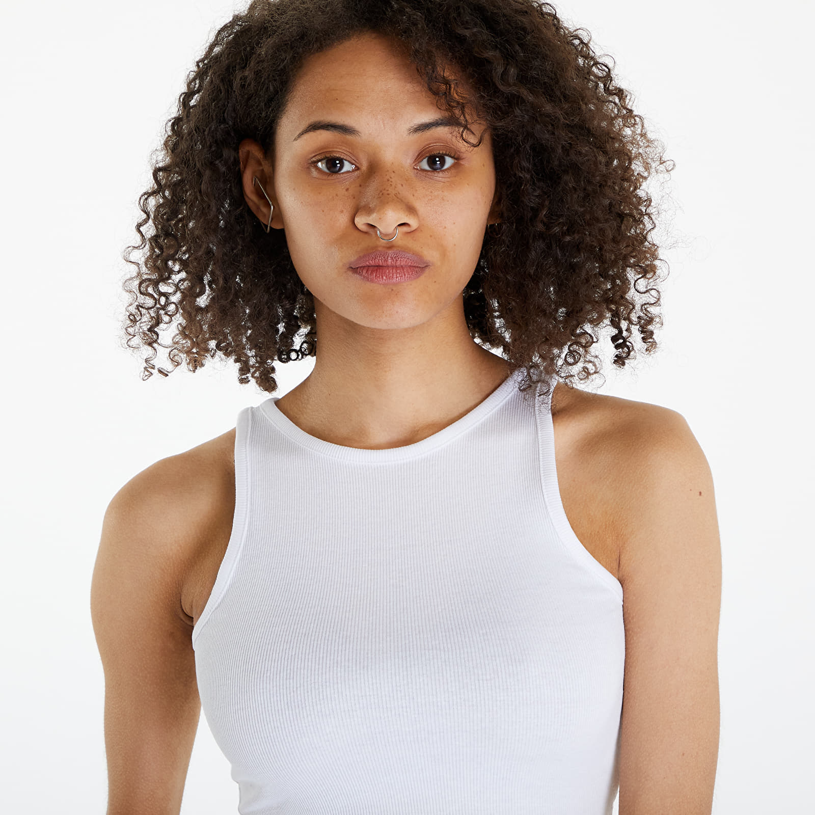 Tops Urban Classics Ladies Organic Cropped Rib Top 2-Pack White/ Black
