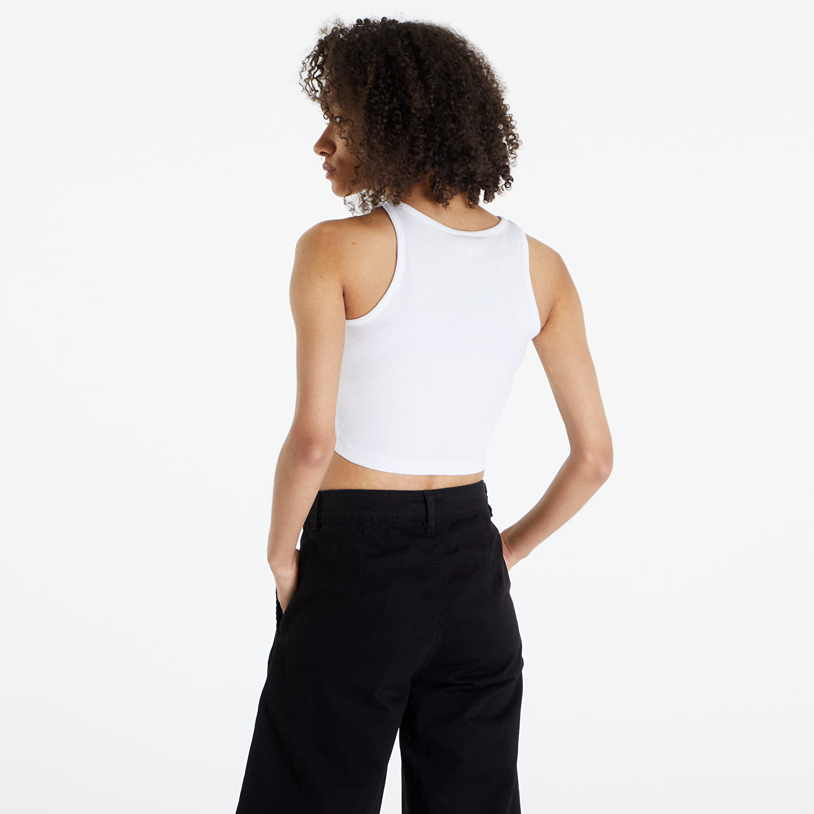 Tops Urban Classics Ladies Organic Cropped Rib Top 2-Pack White/ Black