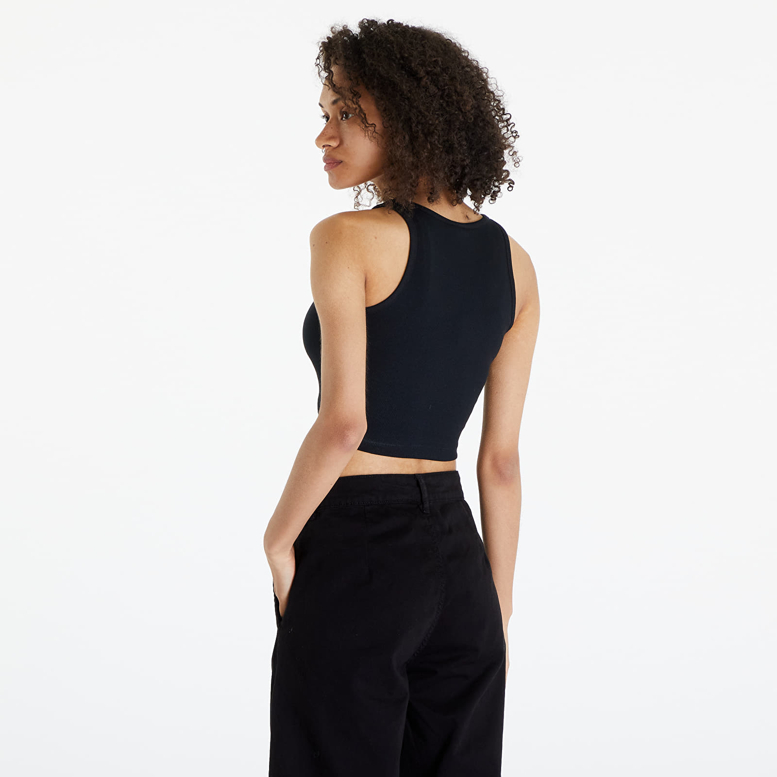 Tops Urban Classics Ladies Organic Cropped Rib Top 2-Pack White/ Black