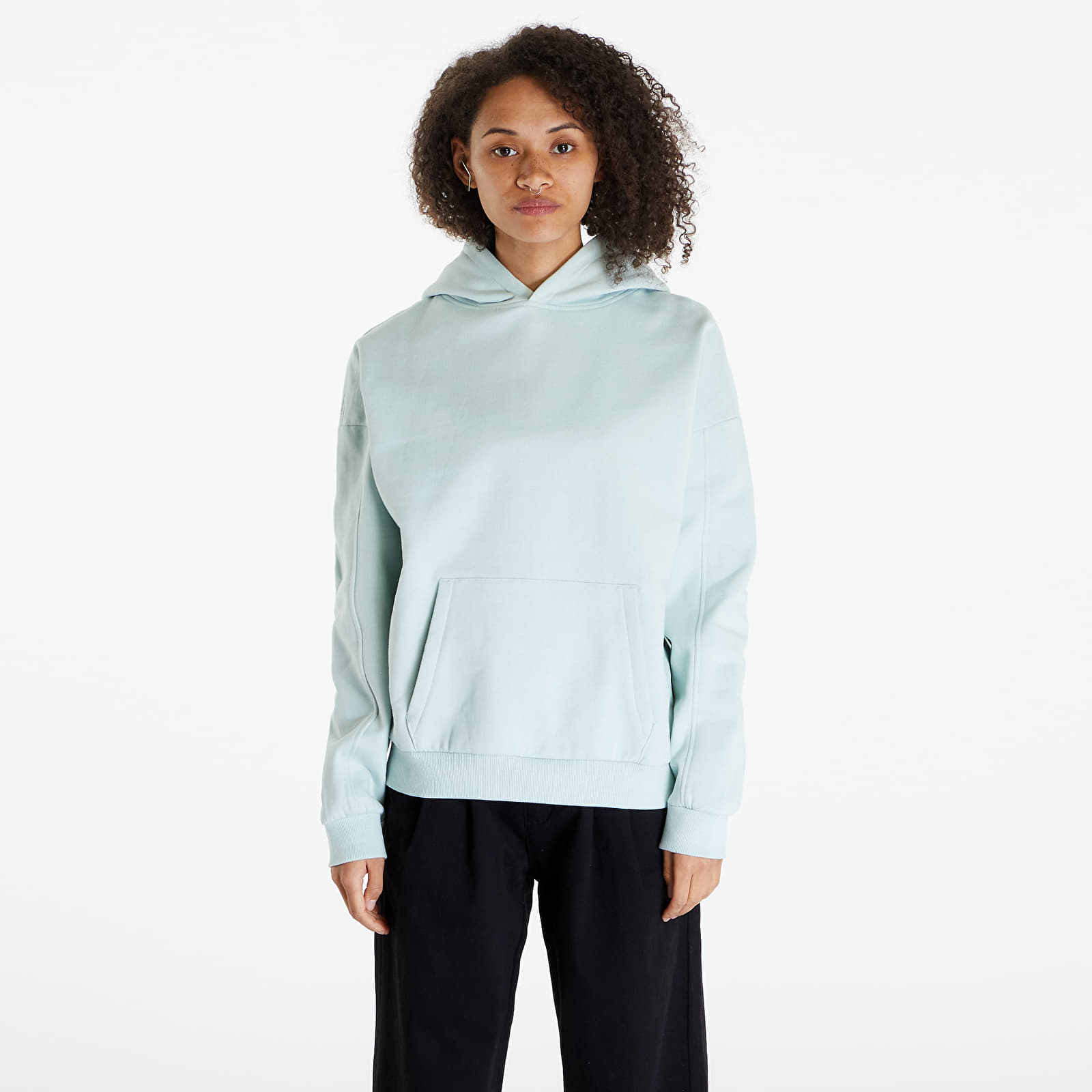 Hoodies en truien Urban Classics Ladies Organic Oversized Hoody Frostmint