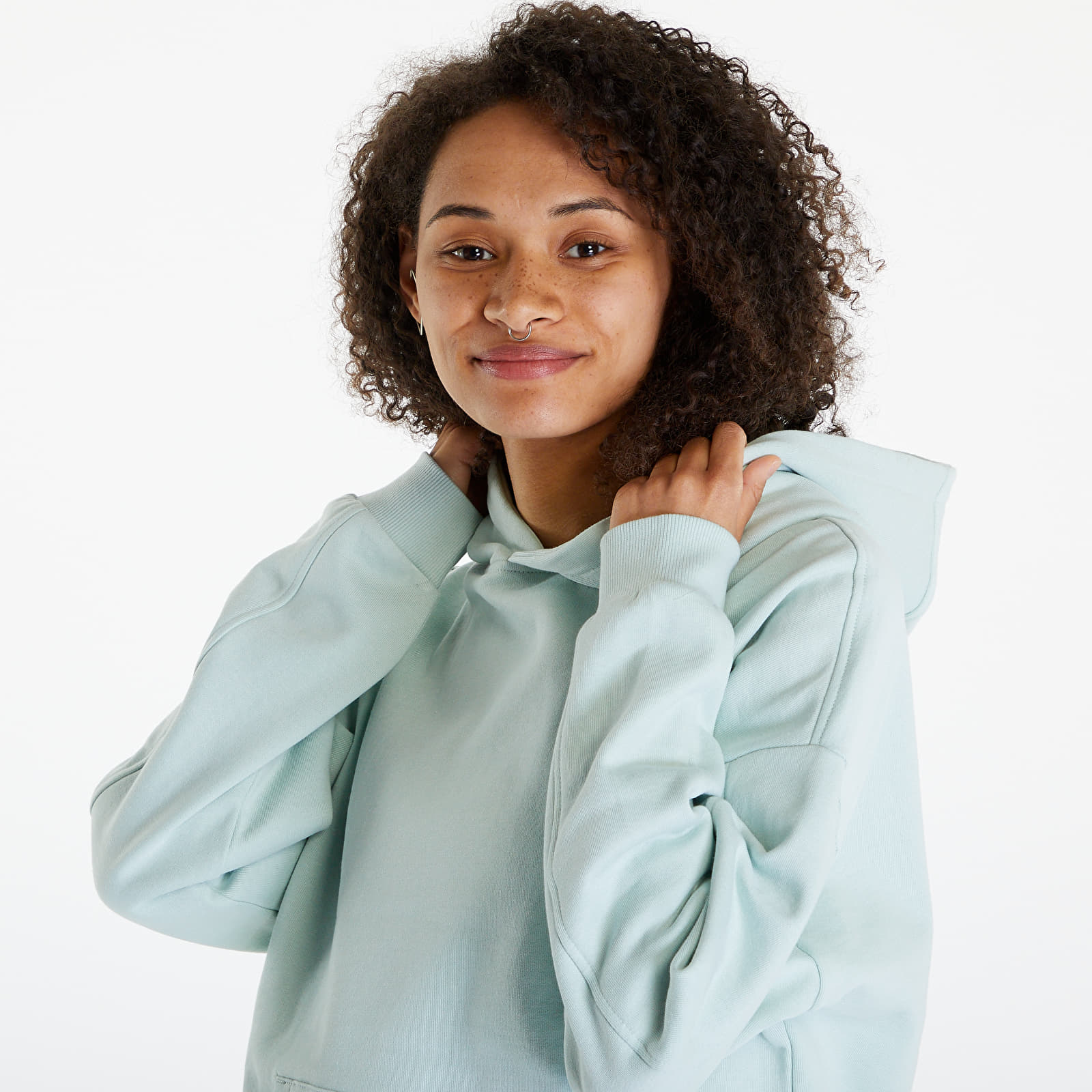Hoodies en truien Urban Classics Ladies Organic Oversized Hoody Frostmint