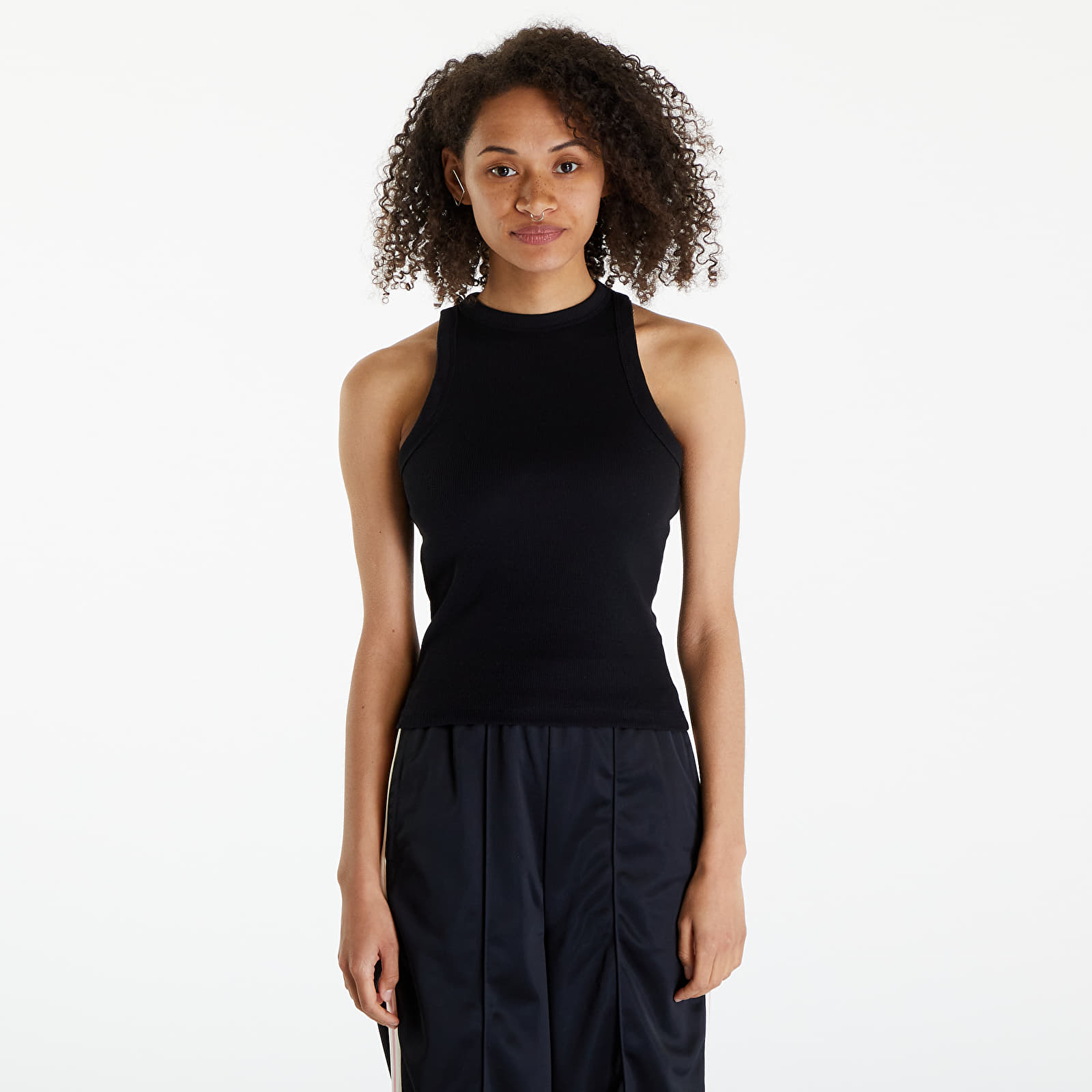 Oberteile Urban Classics Ladies Racer Back Rib Top 2-Pack Black/ White