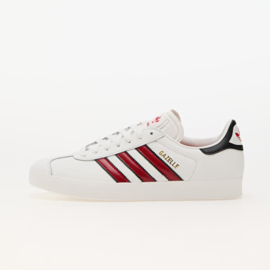 Mens white leather adidas gazelle outlet