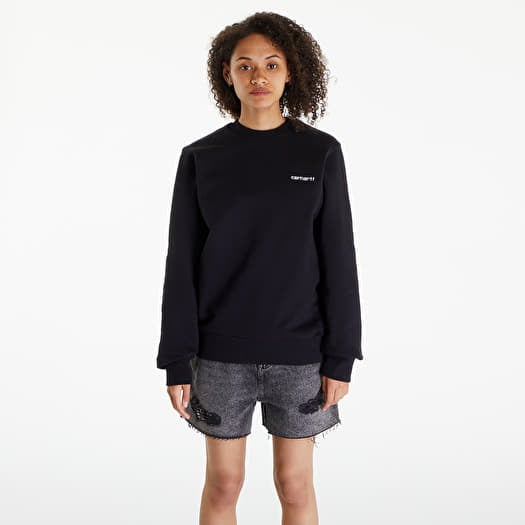 Sweatshirt Carhartt WIP Script Embroidery Sweatshirt UNISEX Black/ White