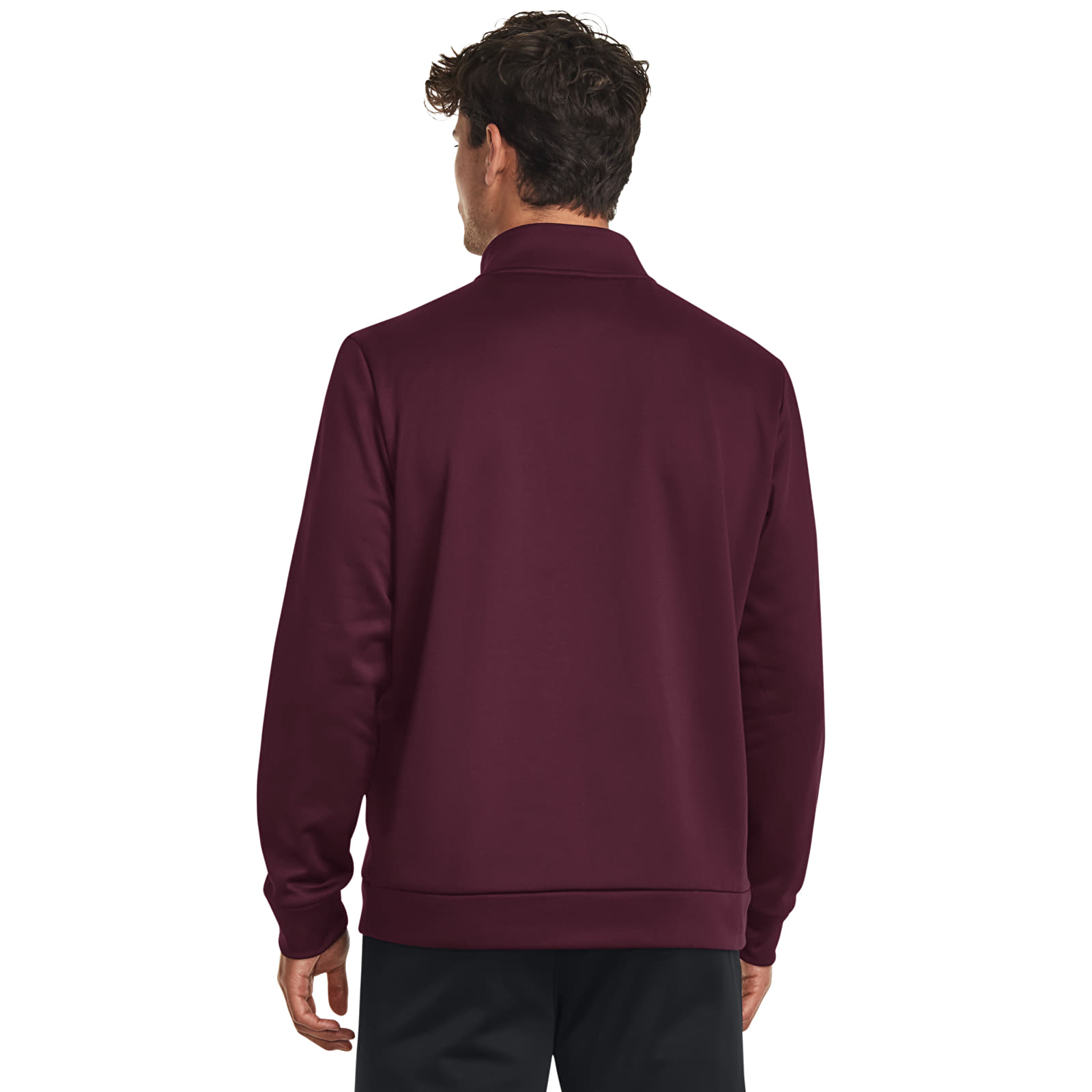 Mikinas ar kapuci un sporta krekli Under Armour Armour Fleece 1/4 Zip Dark Maroon