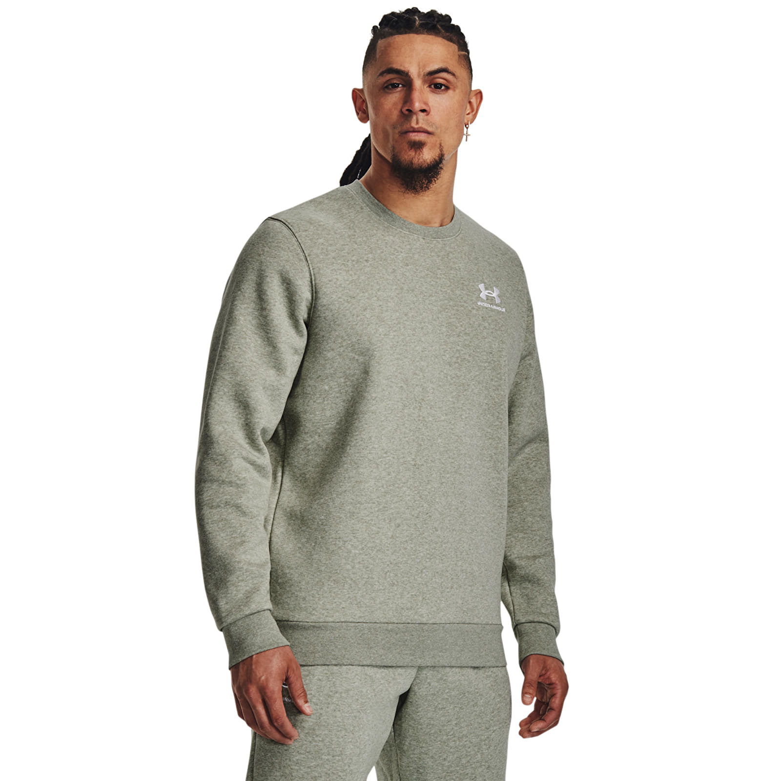 Hoodies och sweatshirts Under Armour Essential Fleece Crew Grove Green