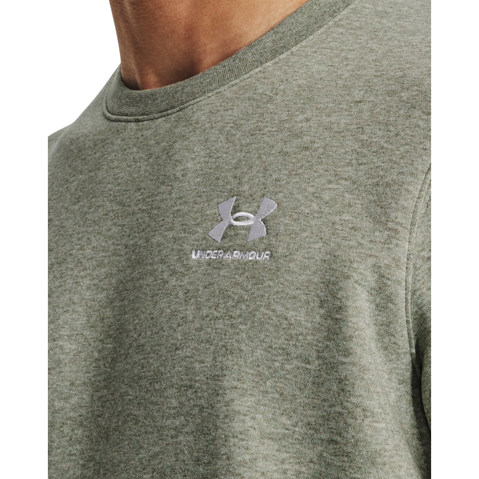 Hoodies och sweatshirts Under Armour Essential Fleece Crew Grove Green