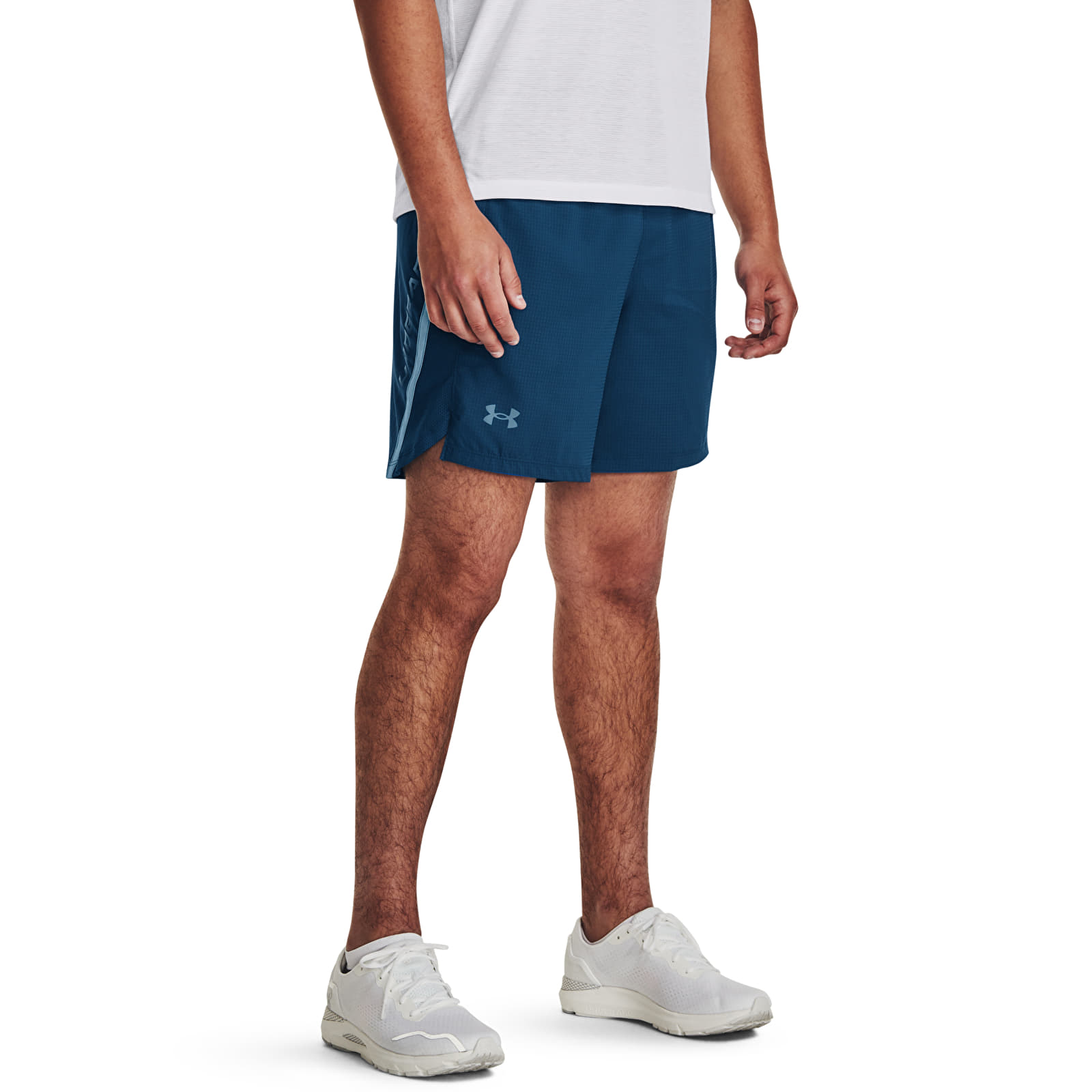 Pantaloni scurți Under Armour Launch 7'' Graphic Short Varsity Blue