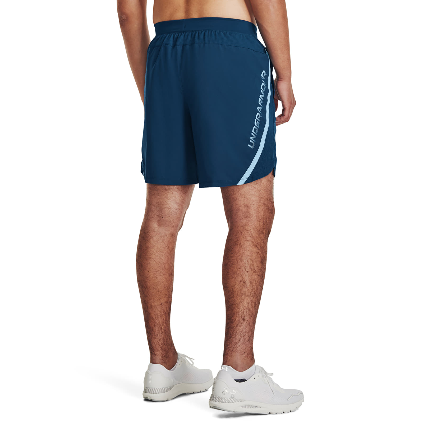 Pantaloni scurți Under Armour Launch 7'' Graphic Short Varsity Blue