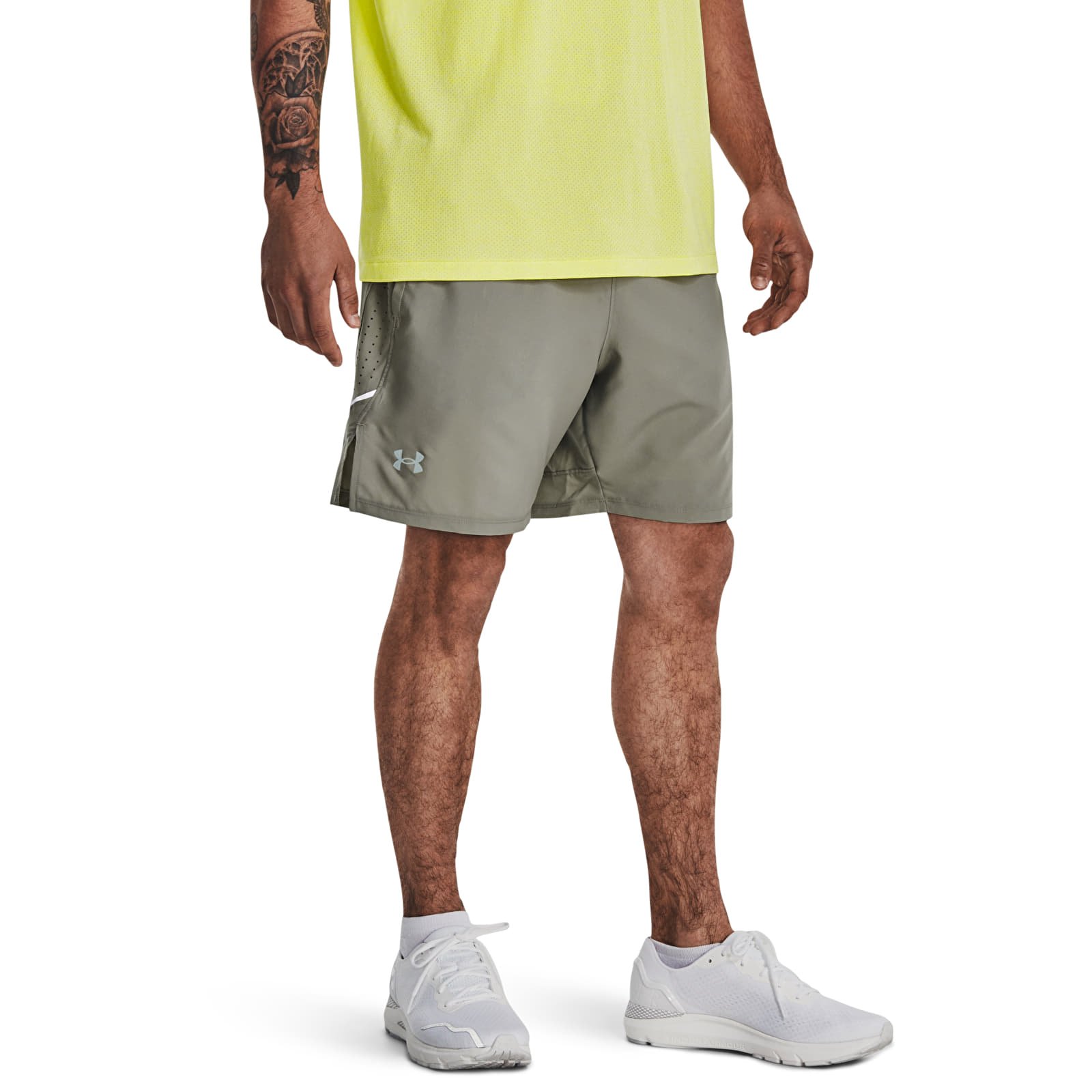 Pantaloni scurți Under Armour Launch Elite 2In1 7'' Short Grove Green