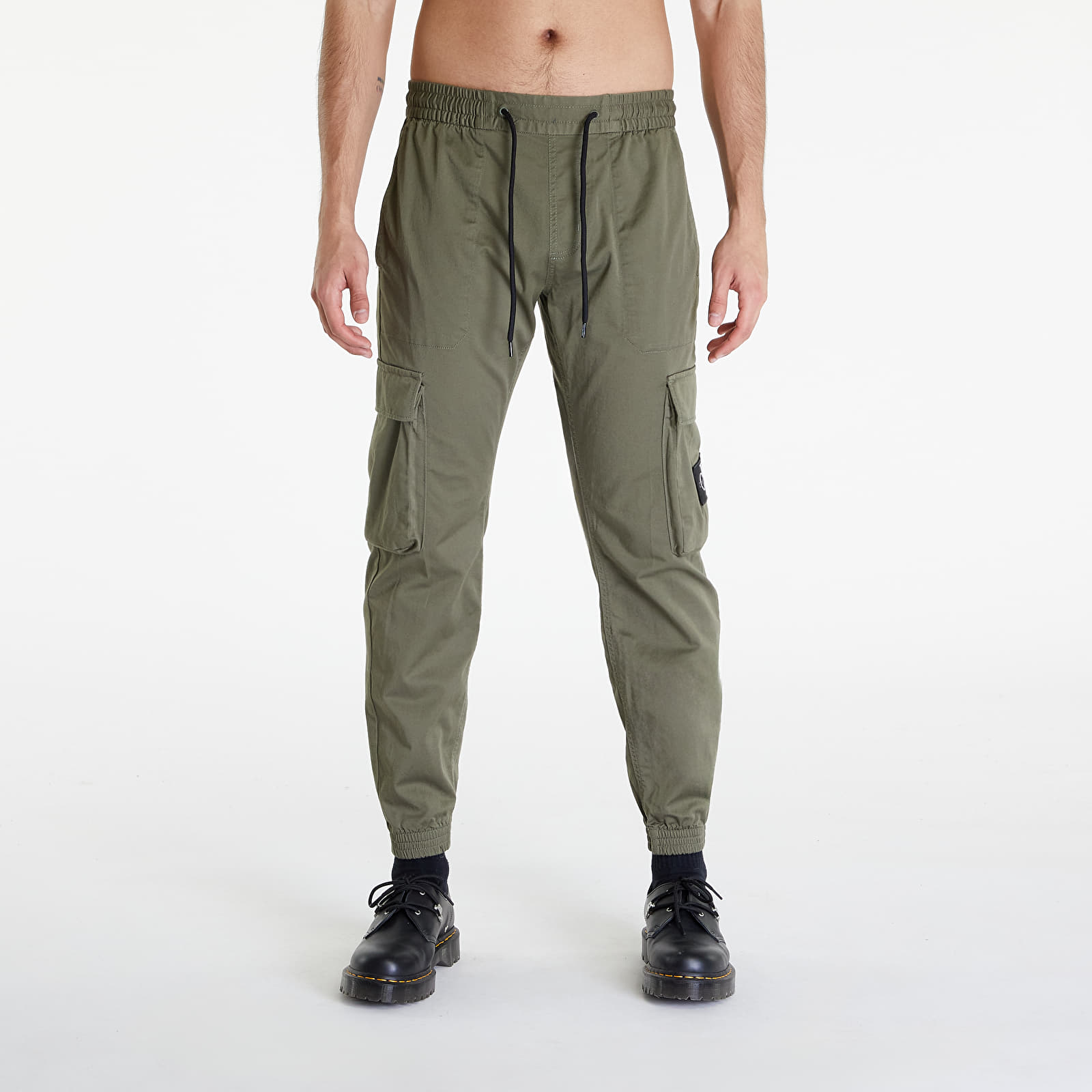 Dżinsy i spodnie Calvin Klein Jeans Skinny Washed Cargo Pants Green