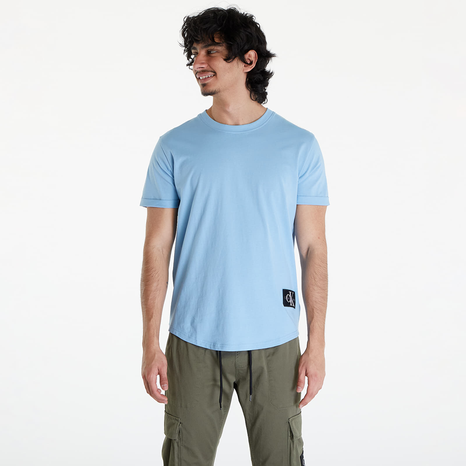 Trička Calvin Klein Jeans Cotton Badge T-Shirt Dusk Blue